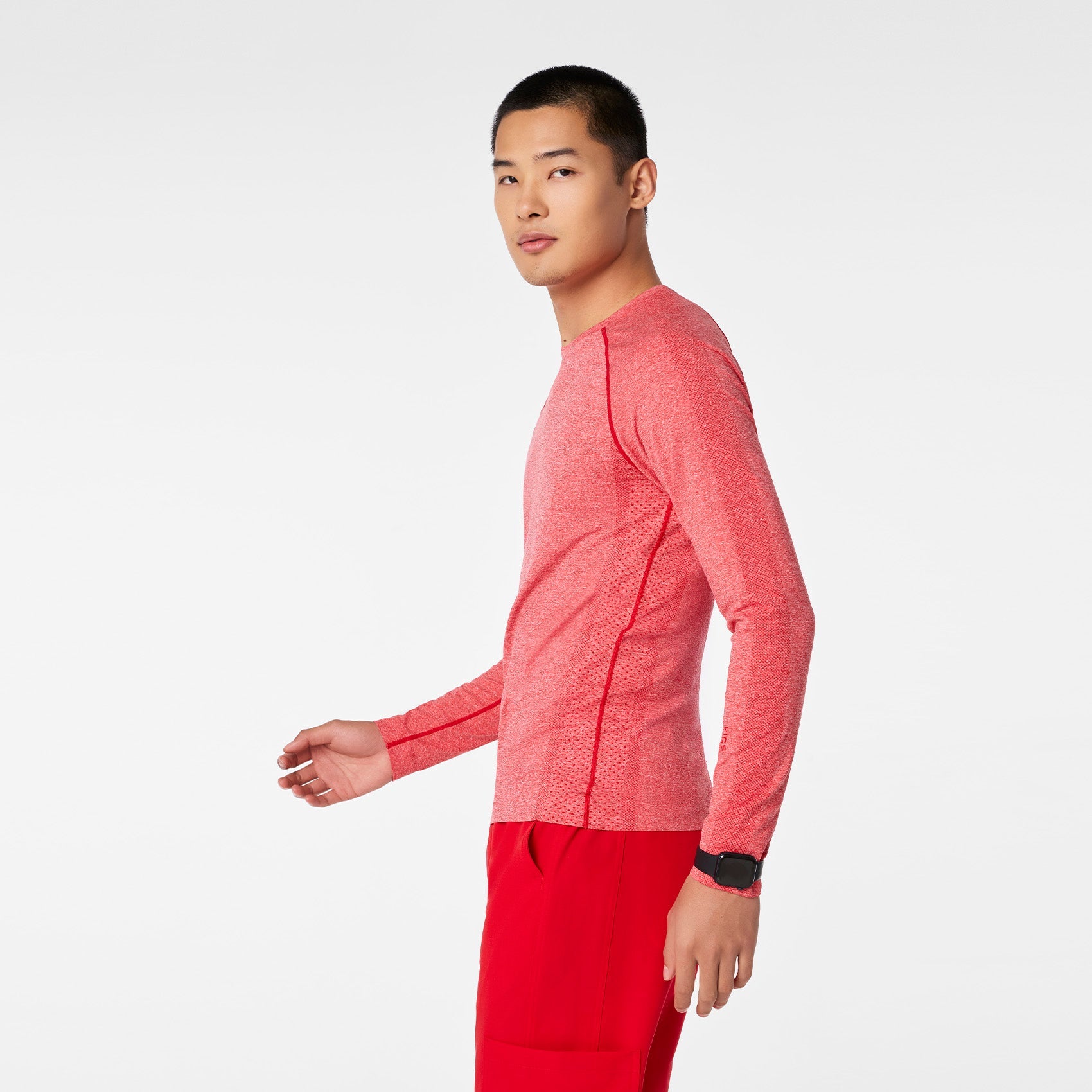 Makato Seamless Long-Sleeve Underscrub - Pop Red