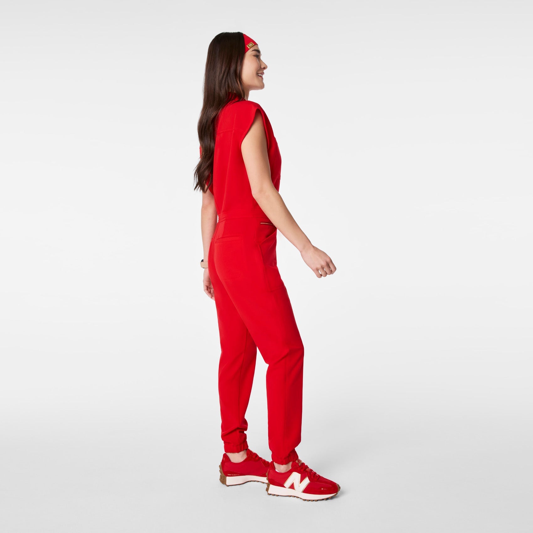 Rafaela Jogger ScrubJumpsuit™ - Pop Red