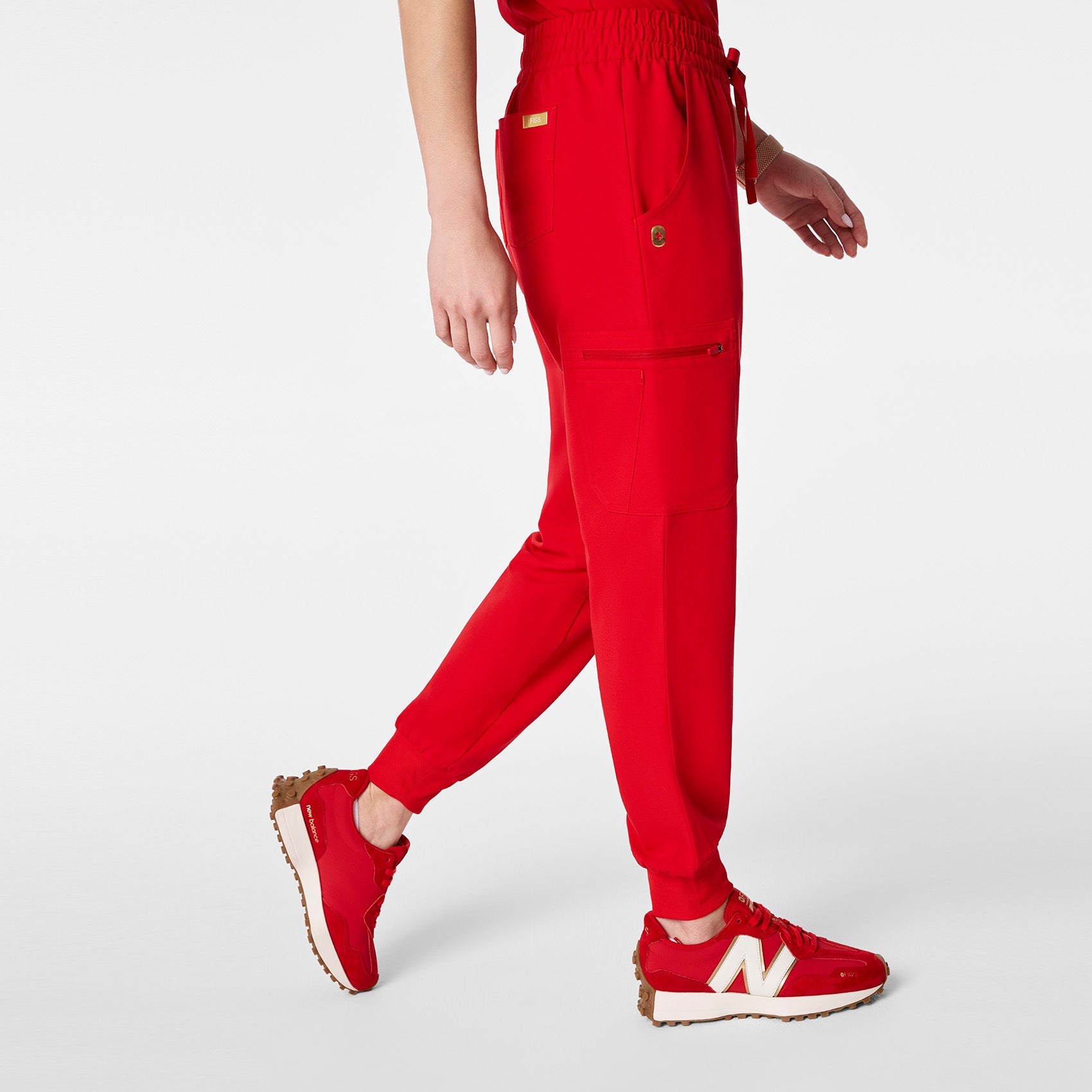 Uman Jogger Scrub Pant - Pop Red