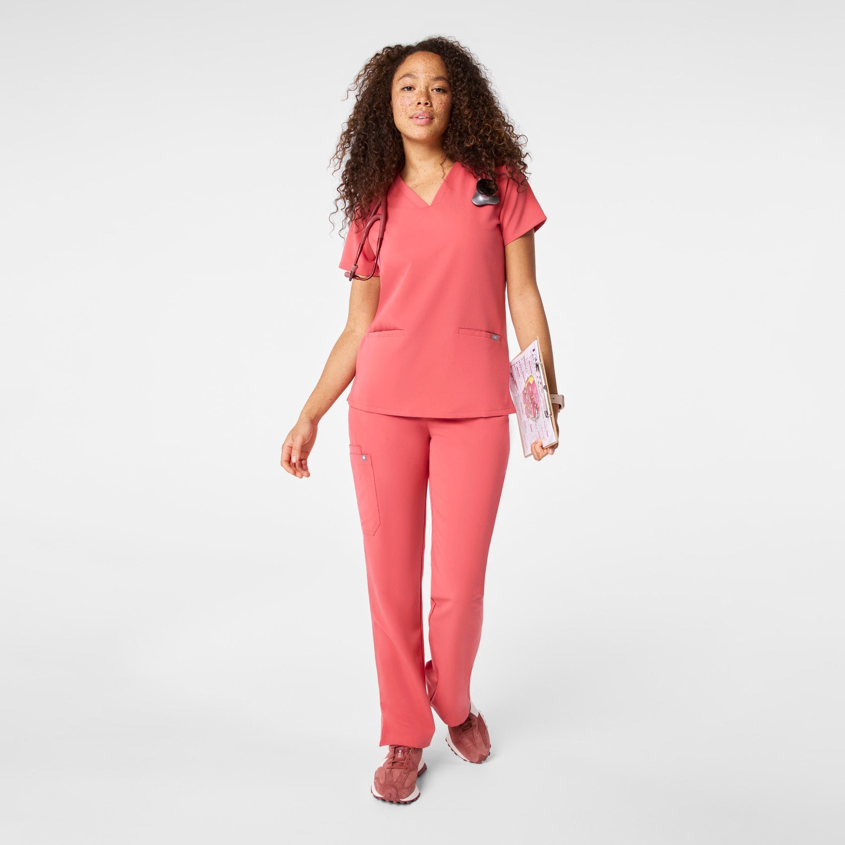 Casma Scrub Top™ - Pulmonary Pink