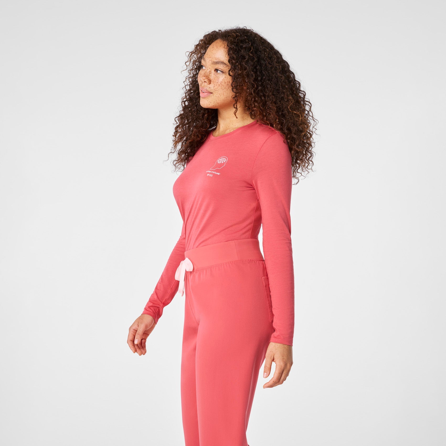 Oxytocin Overload Long-Sleeve Underscrub - Pulmonary Pink