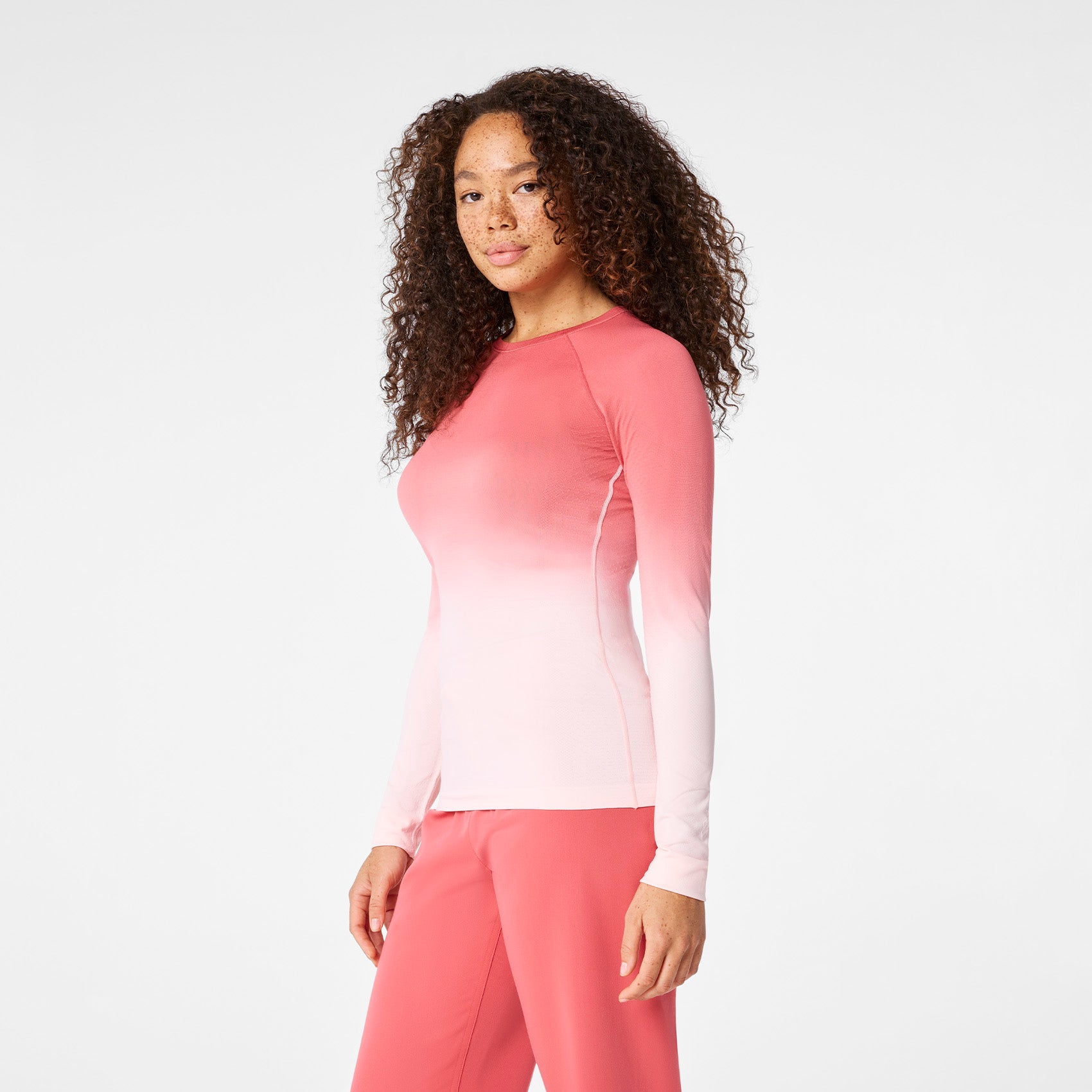 Salta Ombre Long-Sleeve Underscrub - Pulmonary Pink
