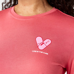 Love Is the Cure Long-Sleeve Underscrub - Pulmonary Pink
