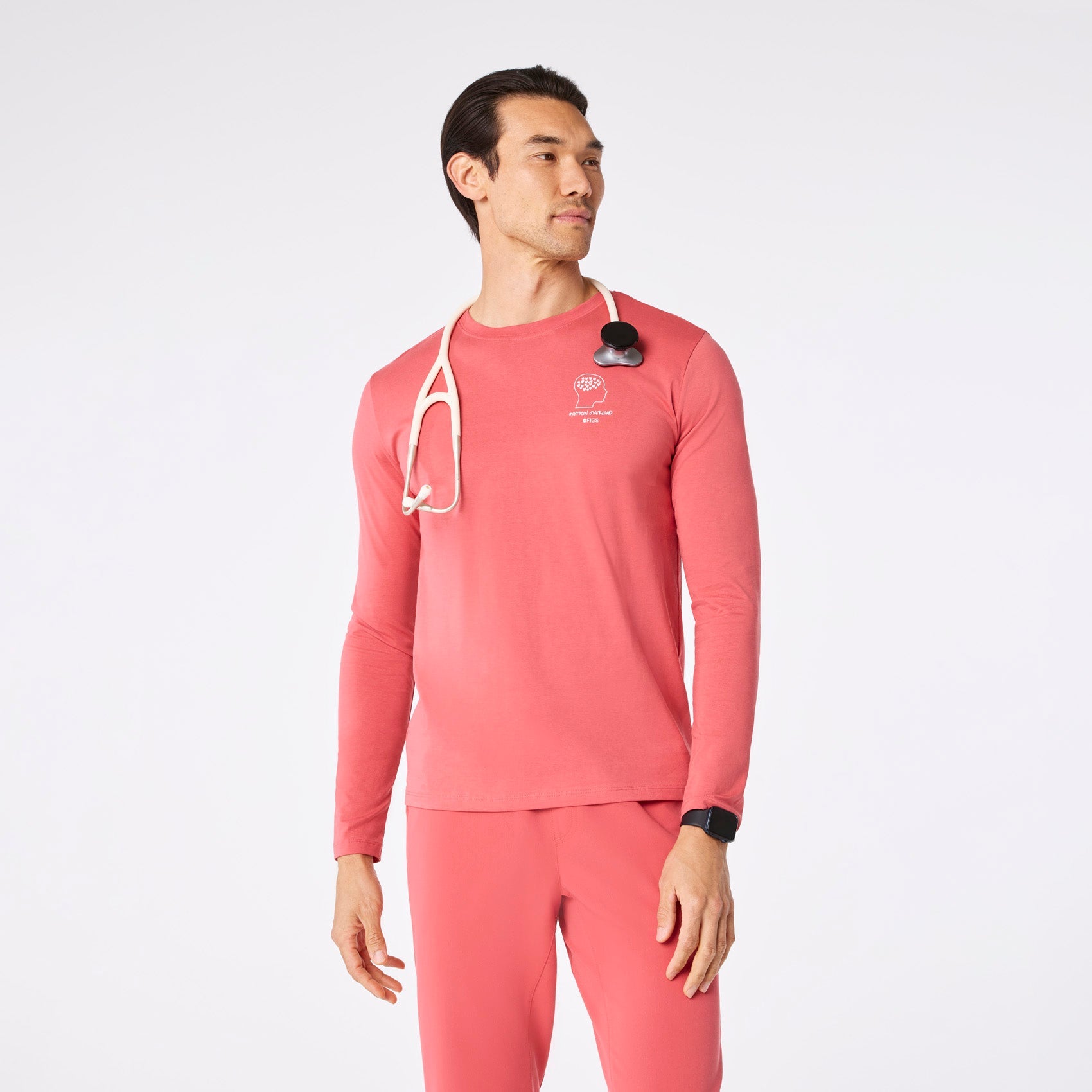 Oxytocin Overload Long-Sleeve Underscrub - Pulmonary Pink