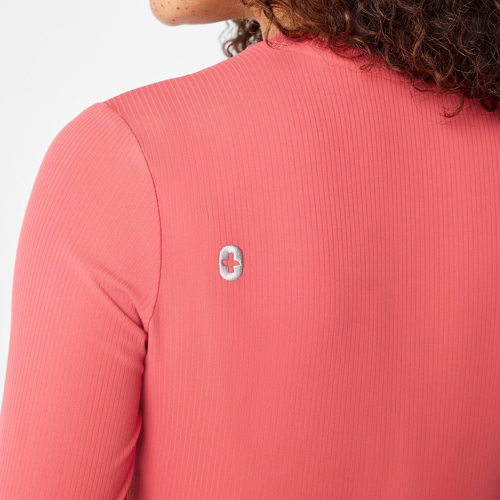 Palmer Ribbed Long-Sleeve Underscrub - Pulmonary Pink