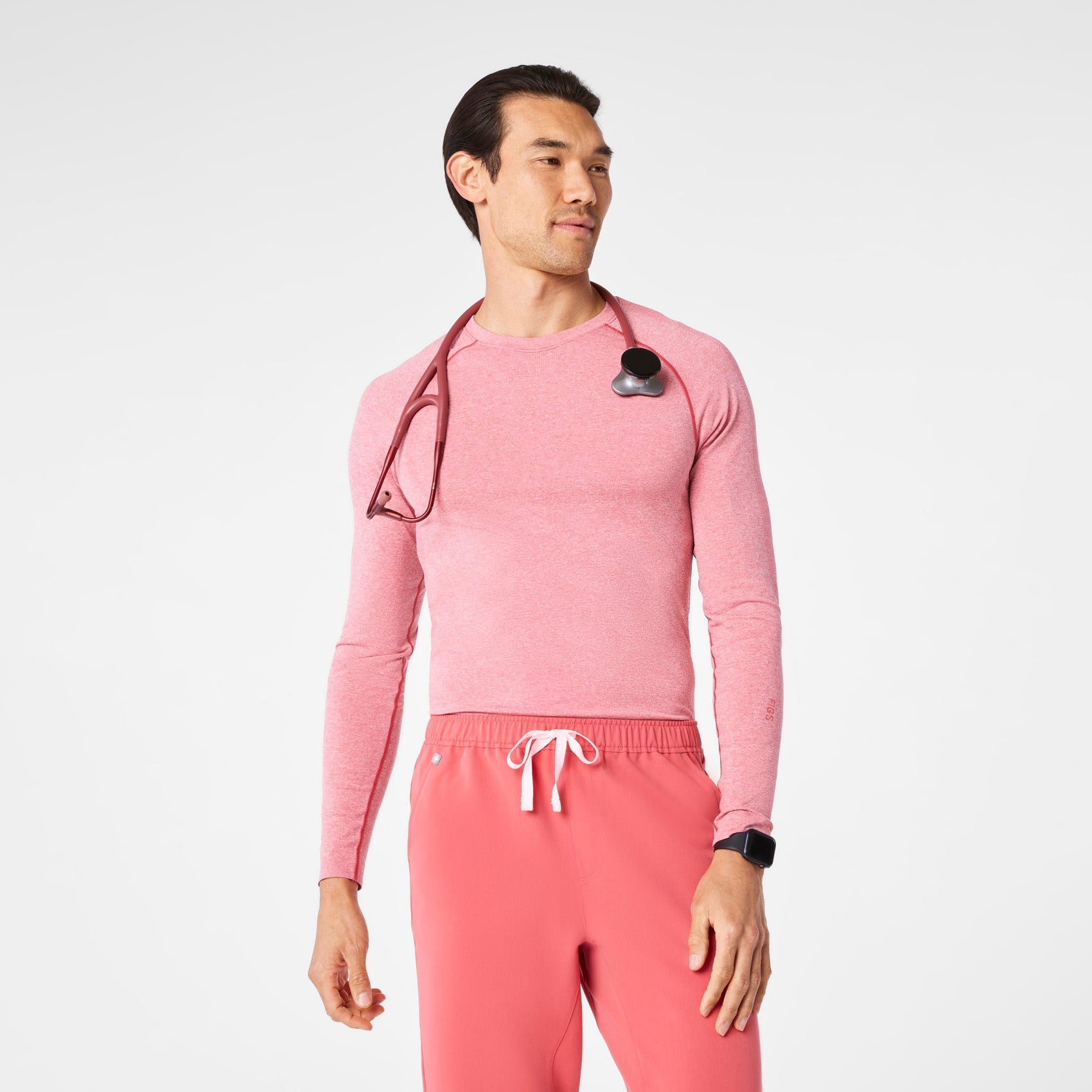 Makato Seamless Long-Sleeve Underscrub - Pulmonary Pink