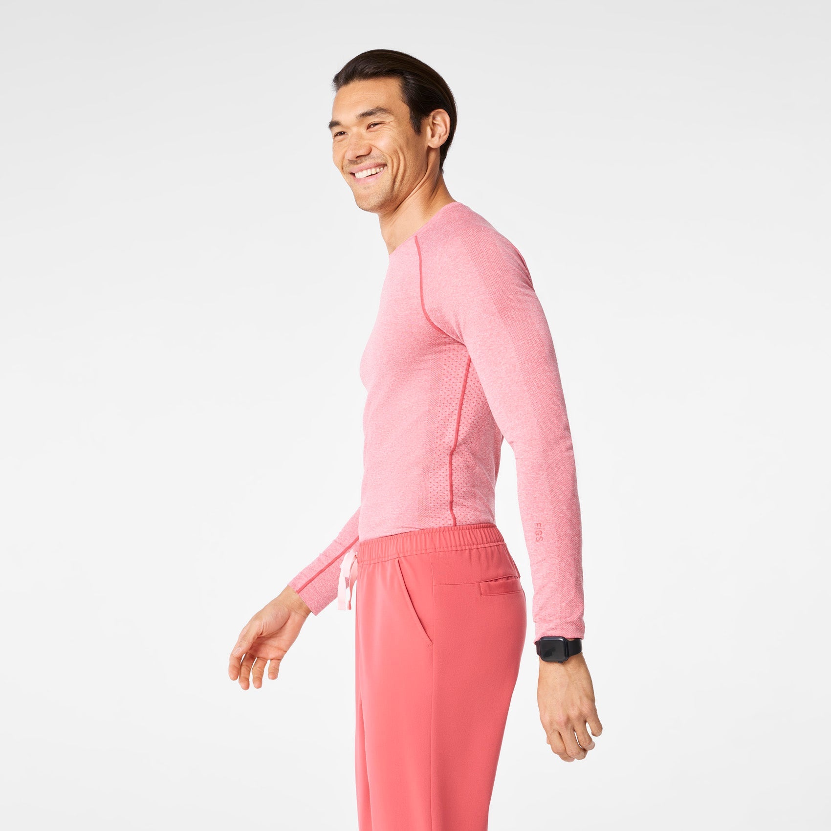 Makato Seamless Long-Sleeve Underscrub - Pulmonary Pink