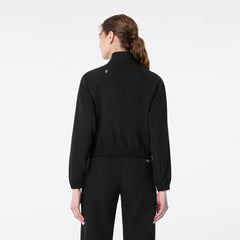 Sydney Cropped Scrub Jacket - Black