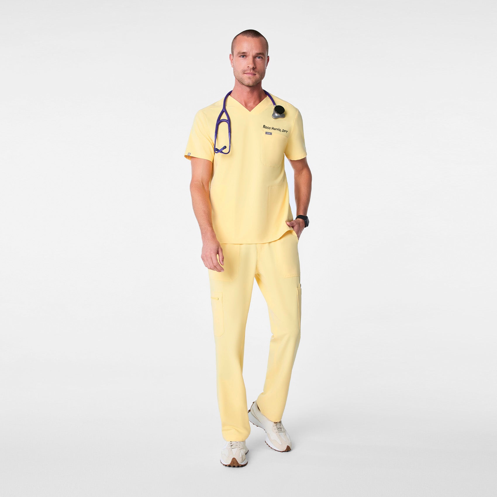 Chisec Scrub Top™ - Butter Yellow