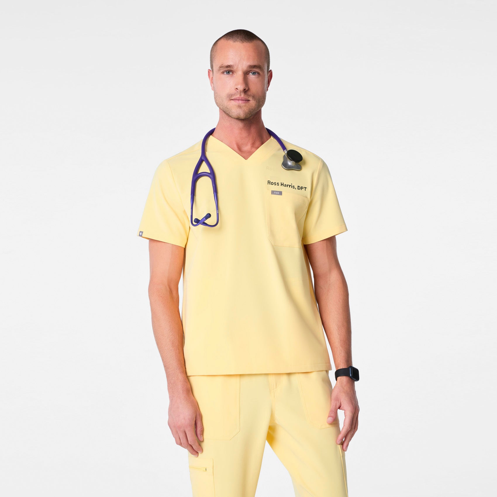 Chisec Scrub Top™ - Butter Yellow