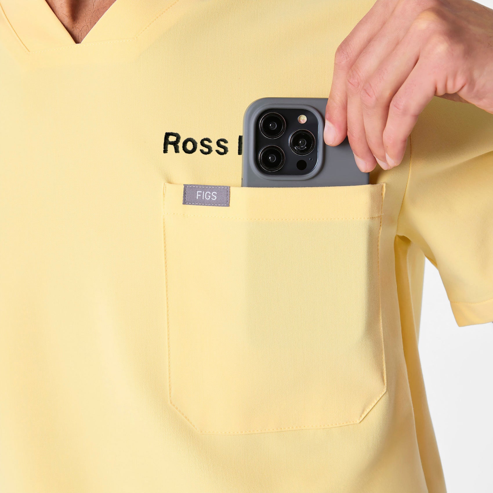 Chisec Scrub Top™ - Butter Yellow