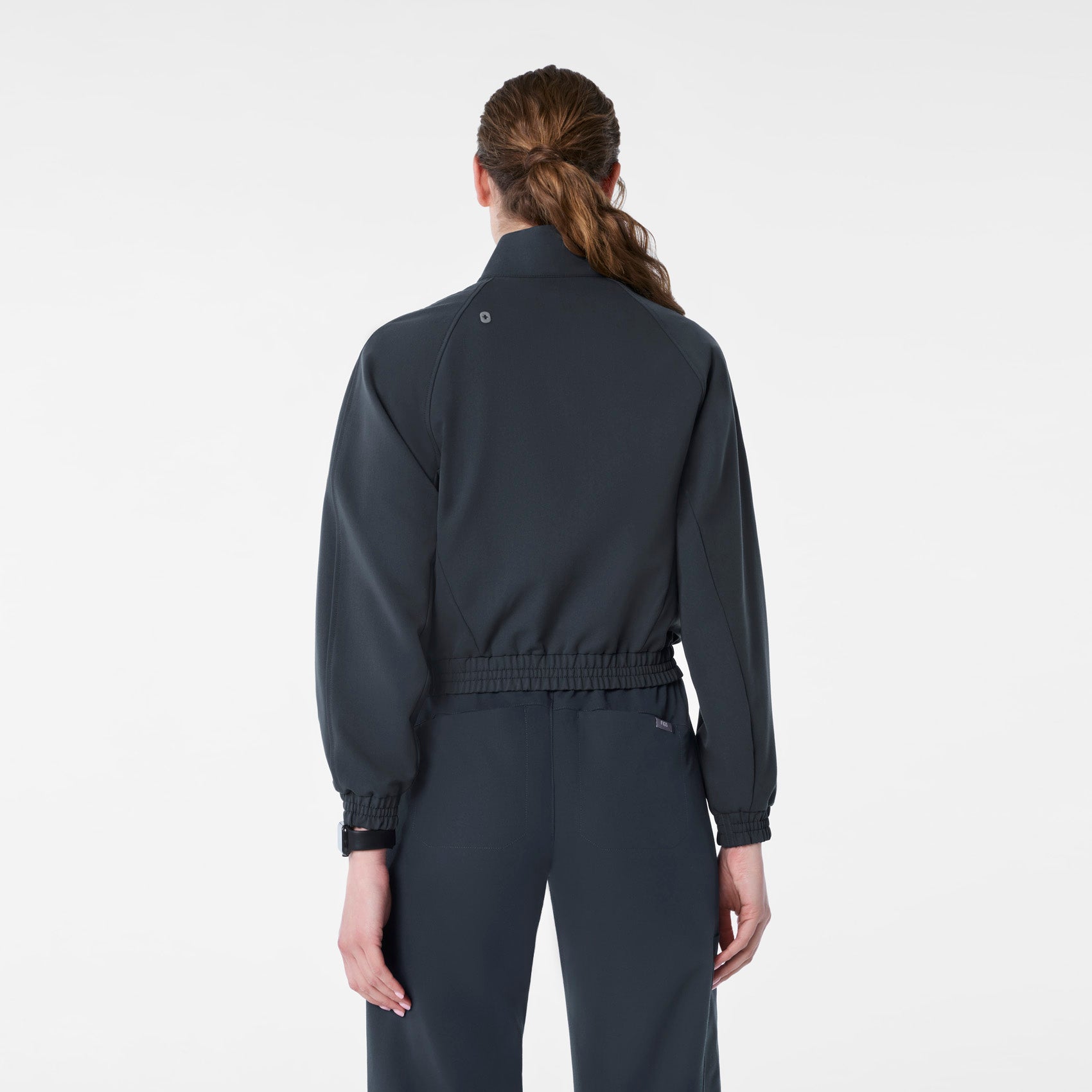 Sydney Cropped Scrub Jacket - Dark Harbor