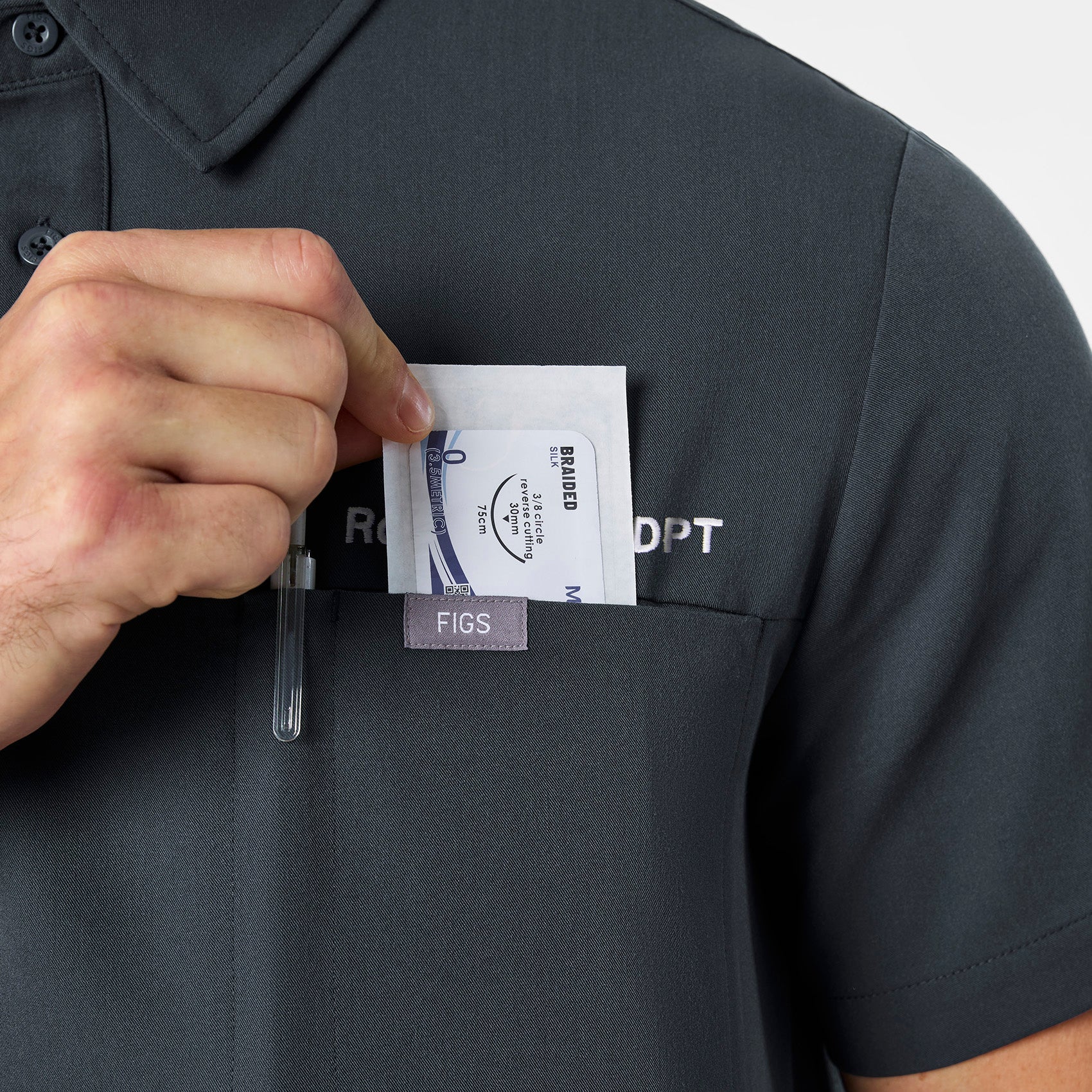 Eugene Polo Scrub Top - Dark Harbor