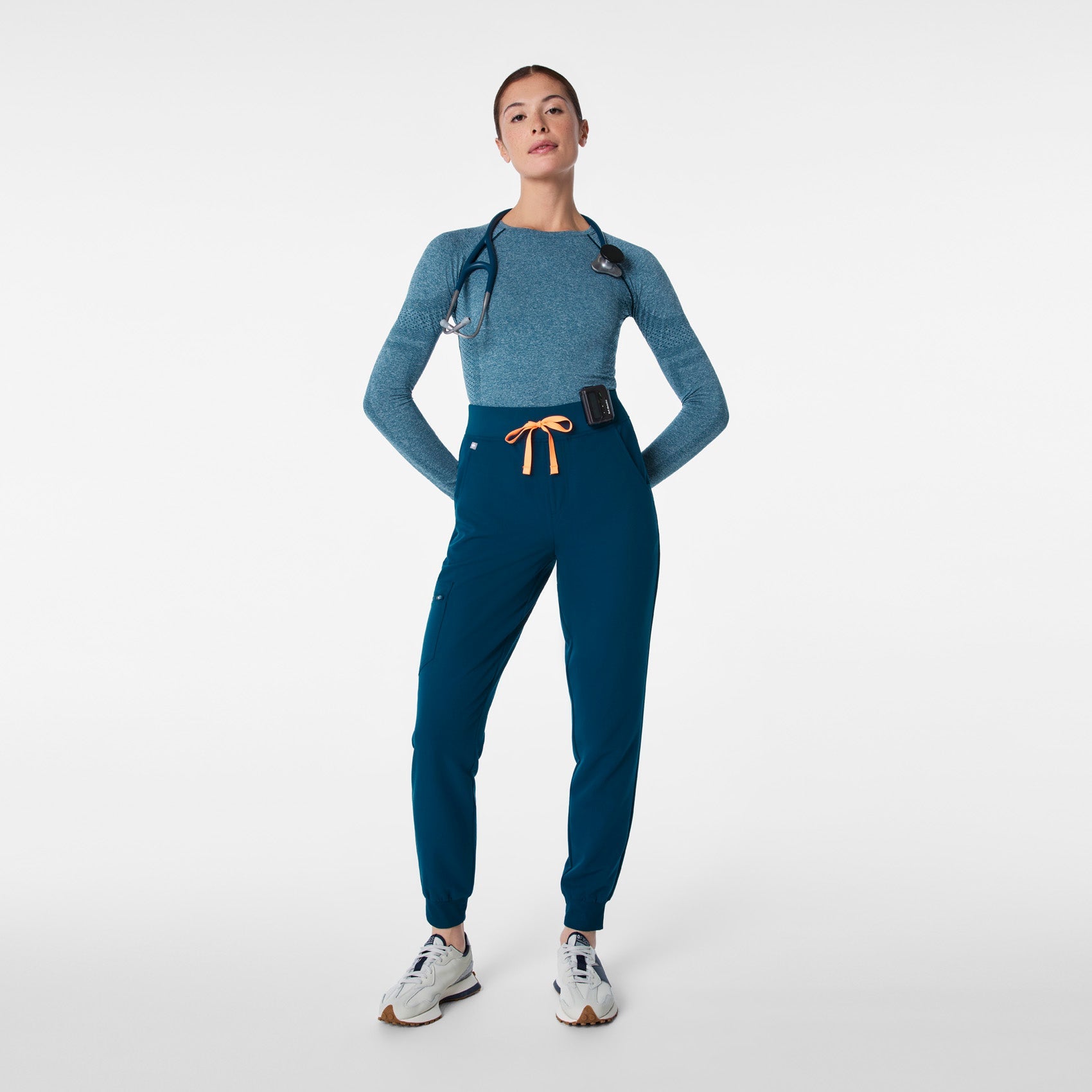 Salta Seamless Long-Sleeve Underscrub - Deep Reef