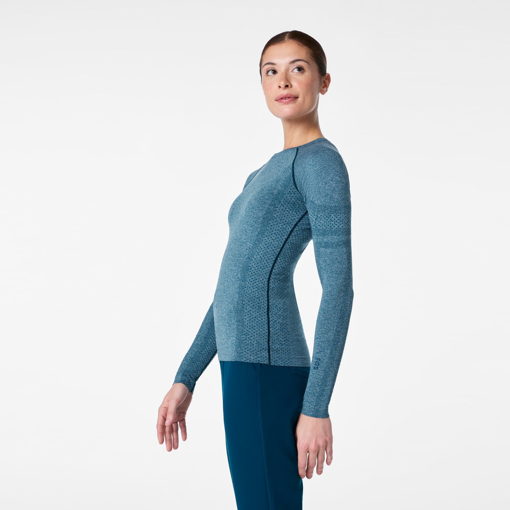 Salta Seamless Long-Sleeve Underscrub - Deep Reef