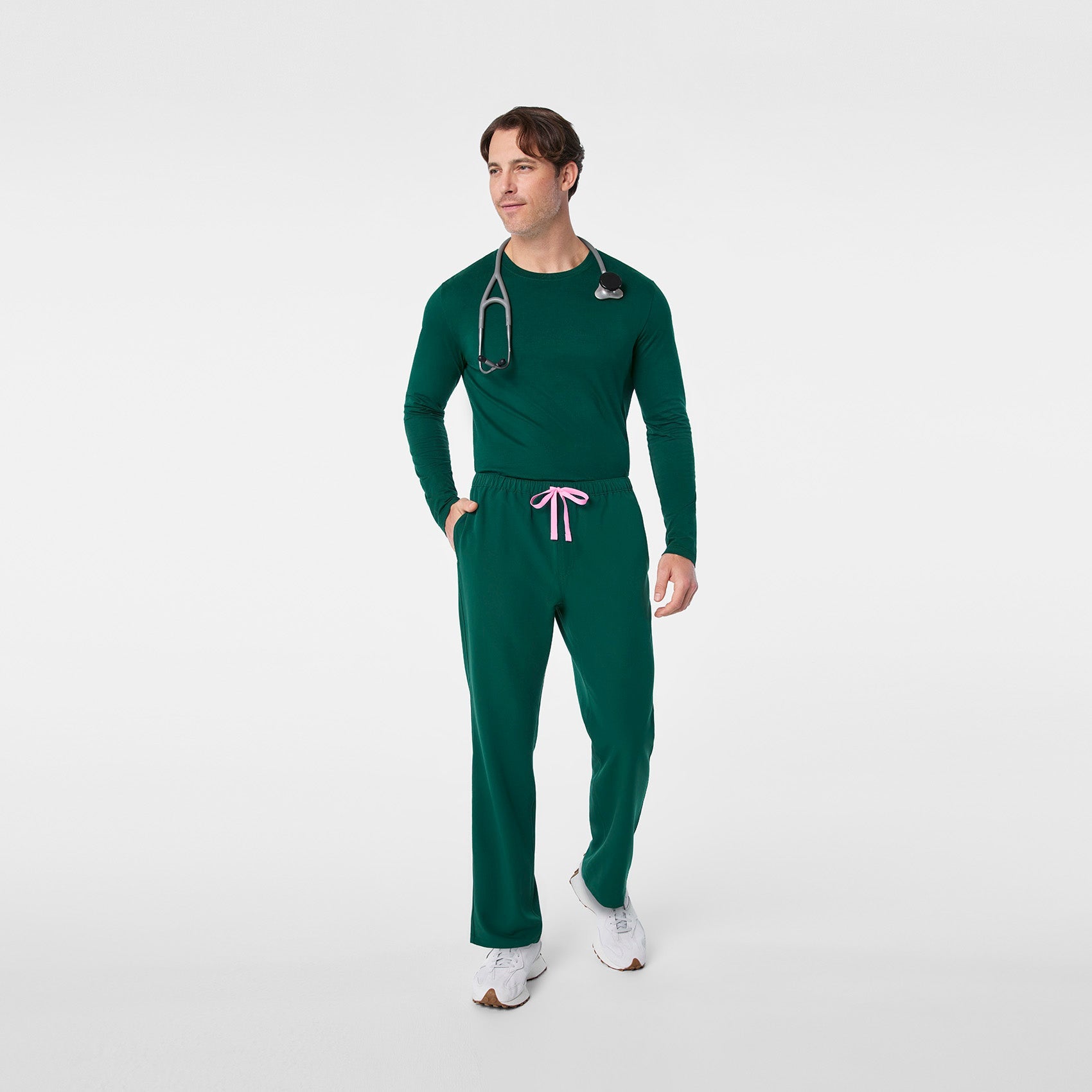 Supersoft Long-Sleeve Underscrub - Forest Green