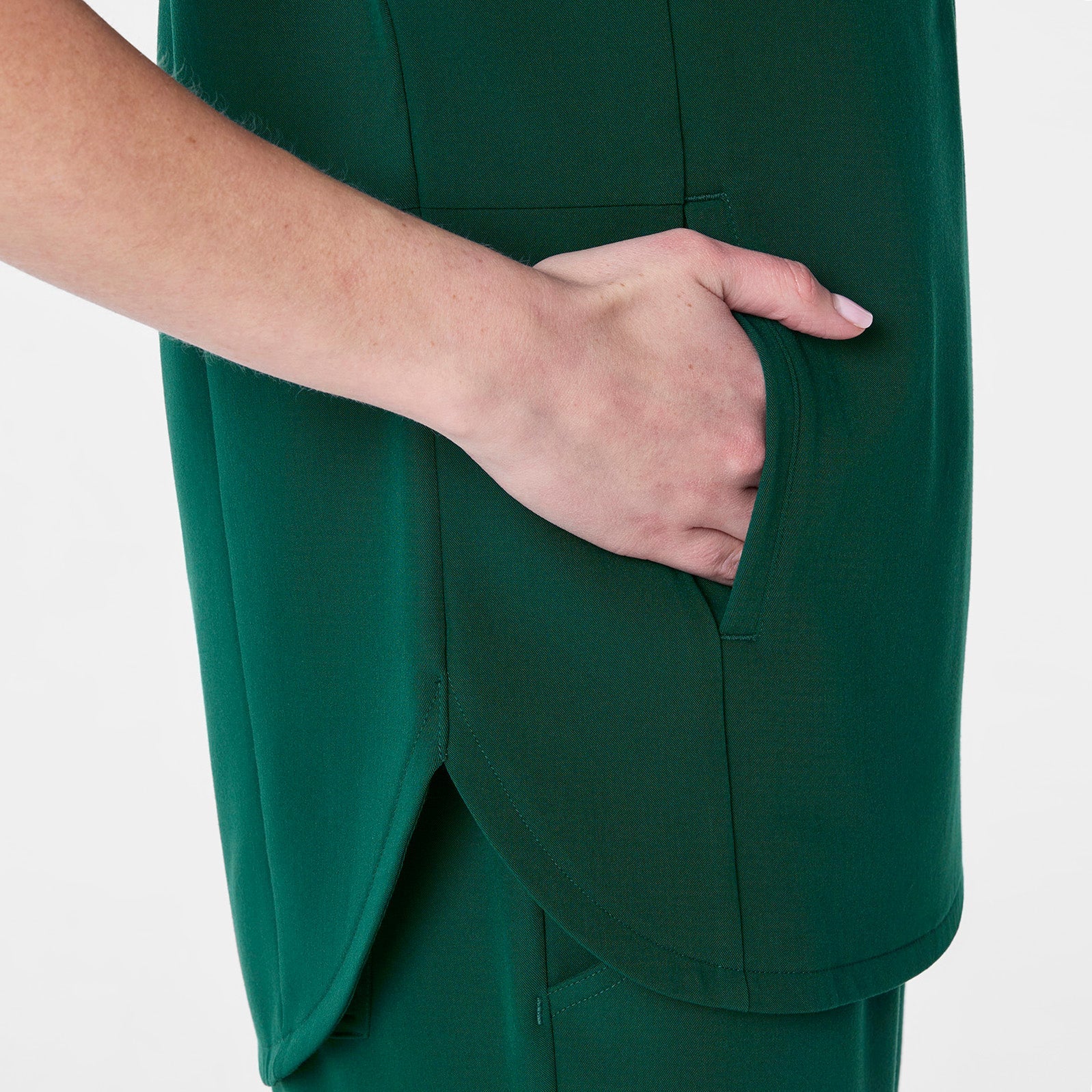 Montex Relaxed Scrub Top - Forest Green