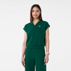 Raleigh Relaxed Scrub Top - Forest Green