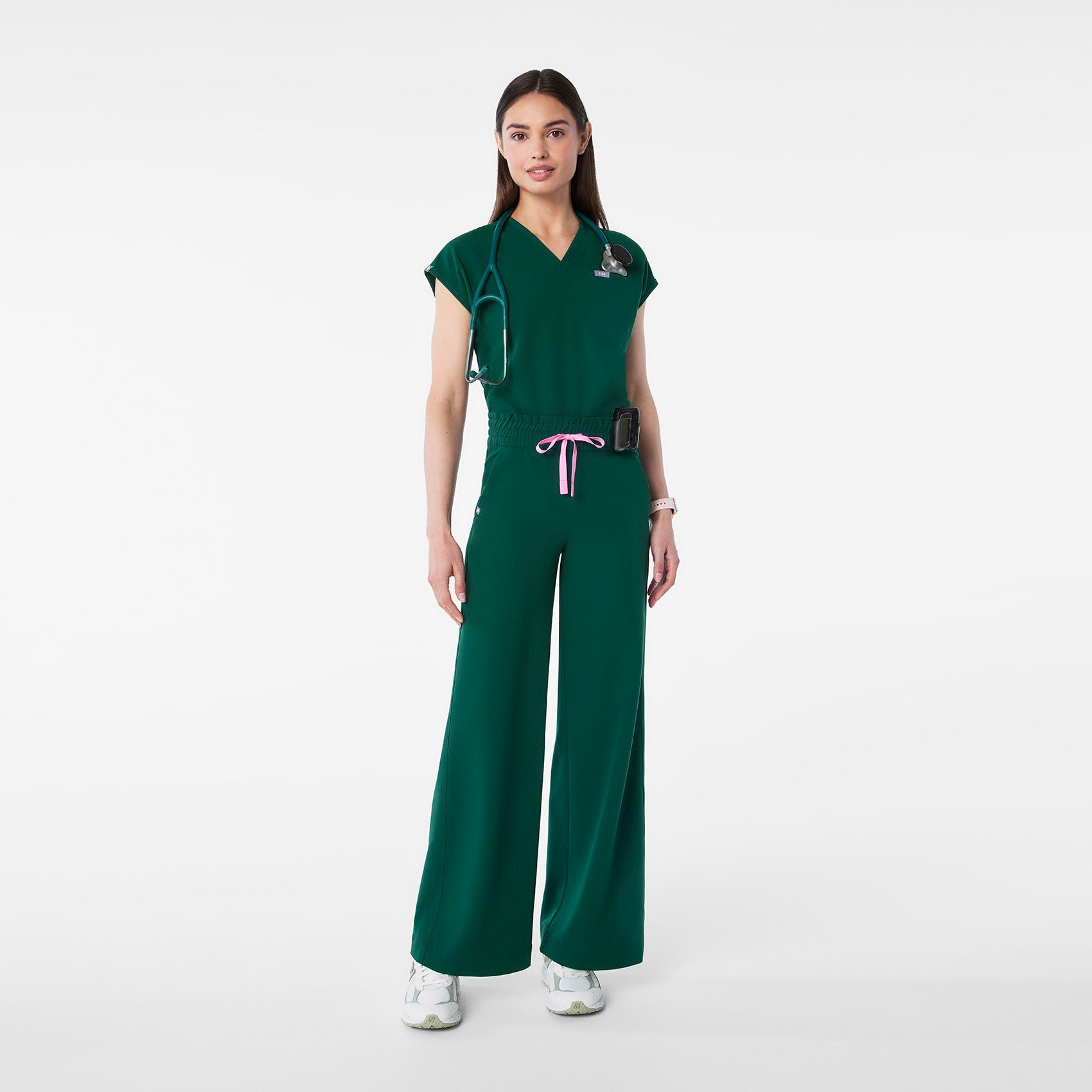 Raleigh Relaxed Scrub Top - Forest Green