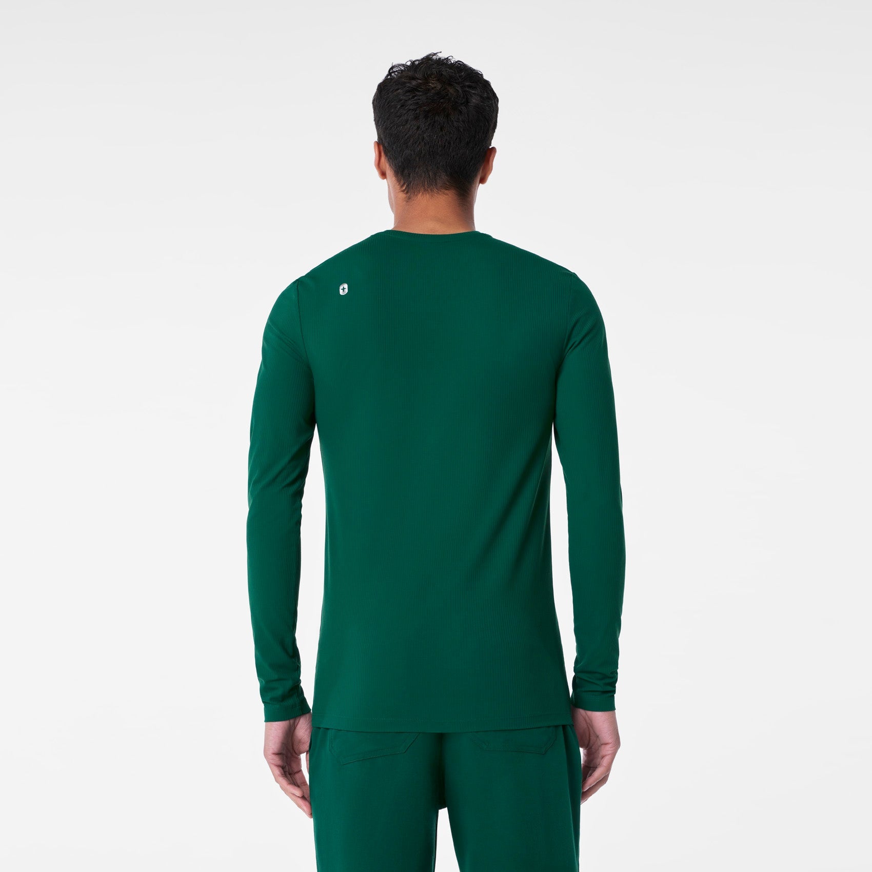 Thomas Ribbed Long-Sleeve Underscrub - Forest Green