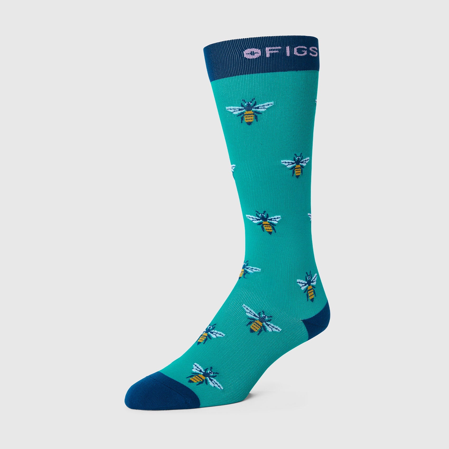 FIGS Compression Socks - Busy Bee/Lagoon