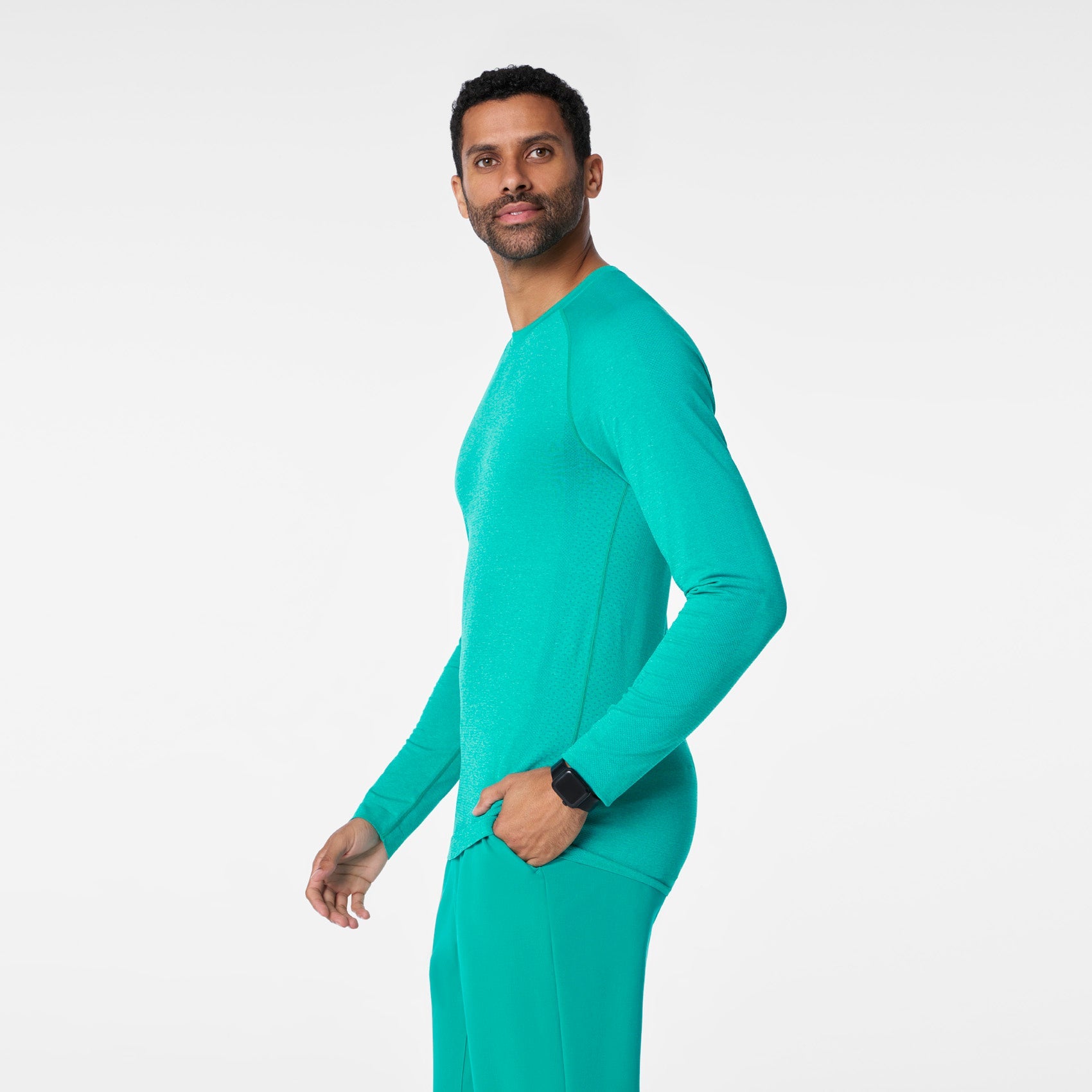 Makato Seamless Long-Sleeve Underscrub - Lagoon