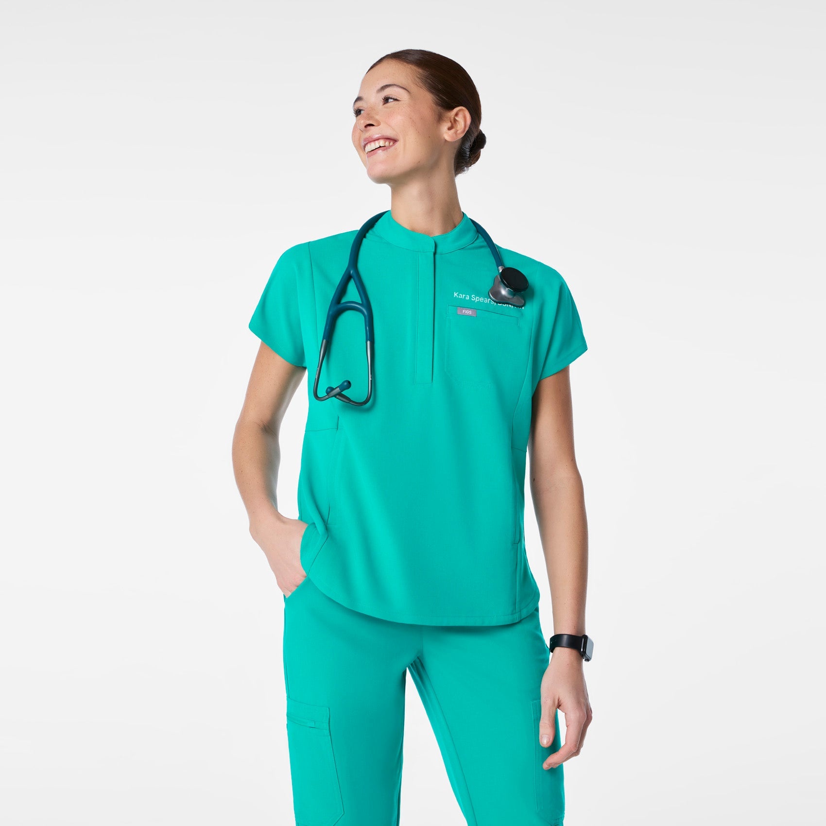 Montex Relaxed Scrub Top - Lagoon