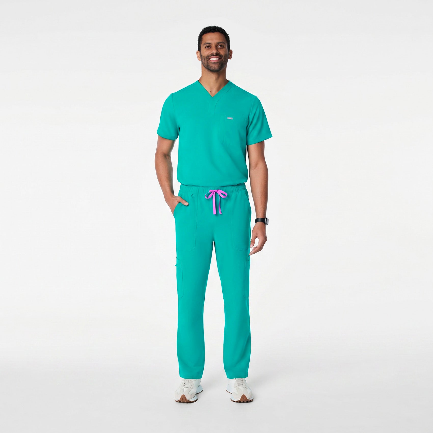 Surrey V-Neck Scrub Top - Lagoon