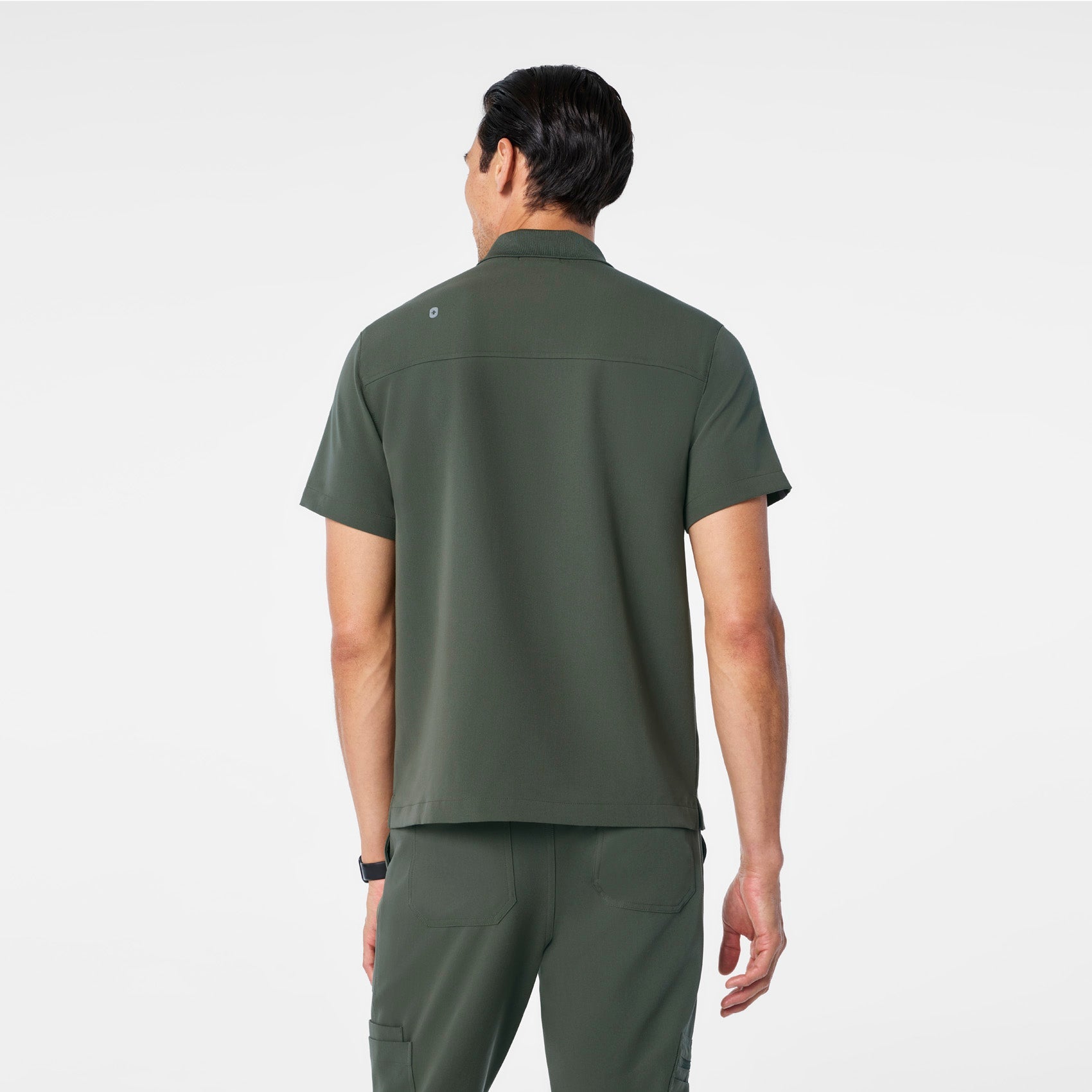 Jasper Polo Scrub Top - Moss