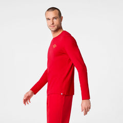 Luck Looks Good on You Long-Sleeve Underscrub - Pop Red
