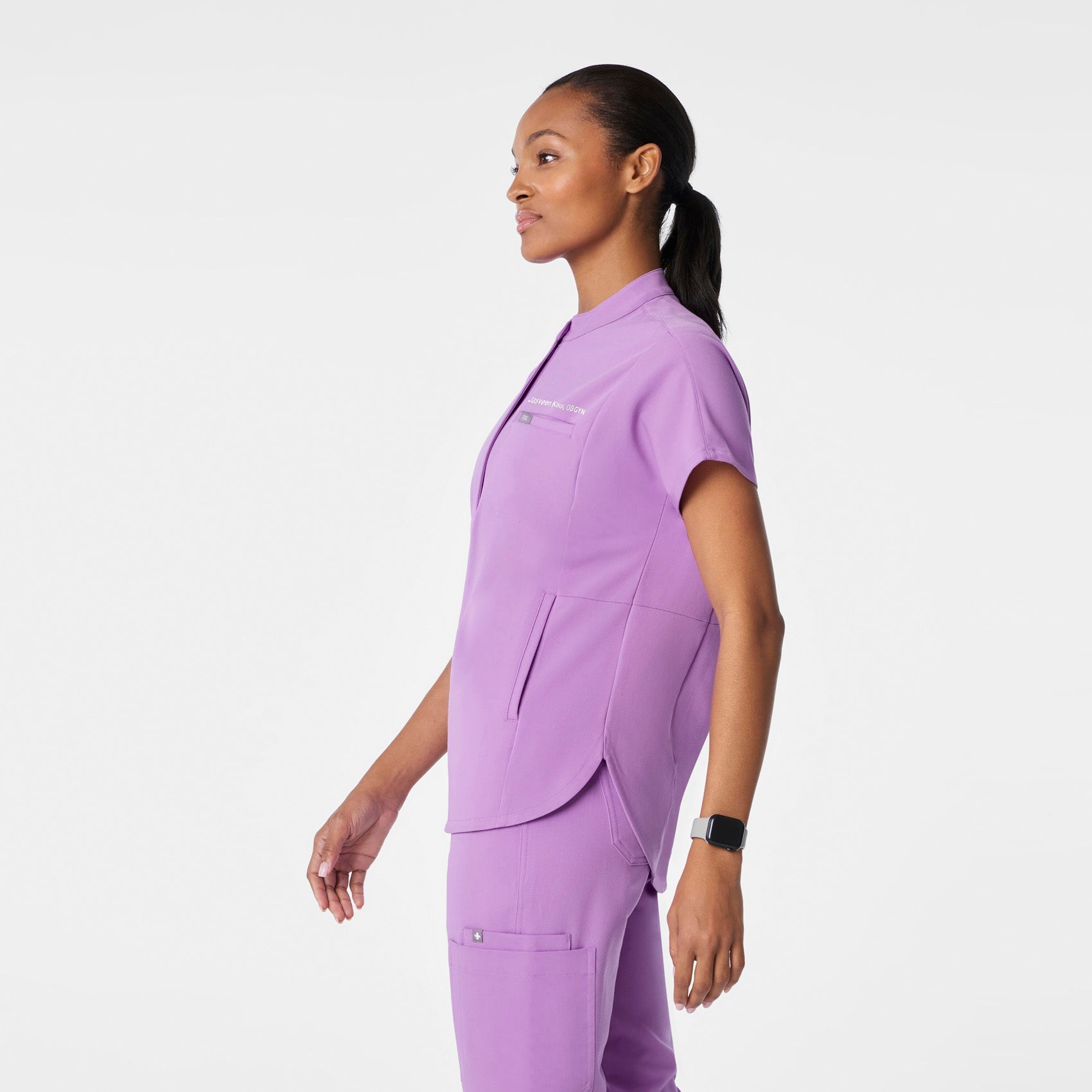 Montex Relaxed Scrub Top - Wild Iris