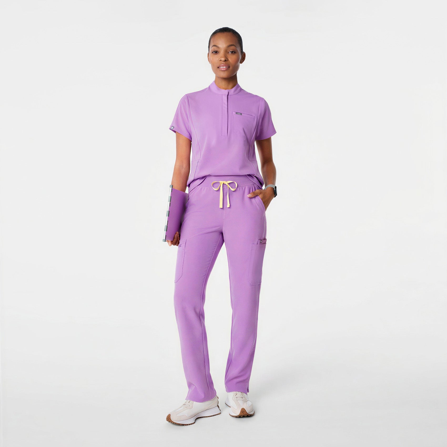 Montex Relaxed Scrub Top - Wild Iris