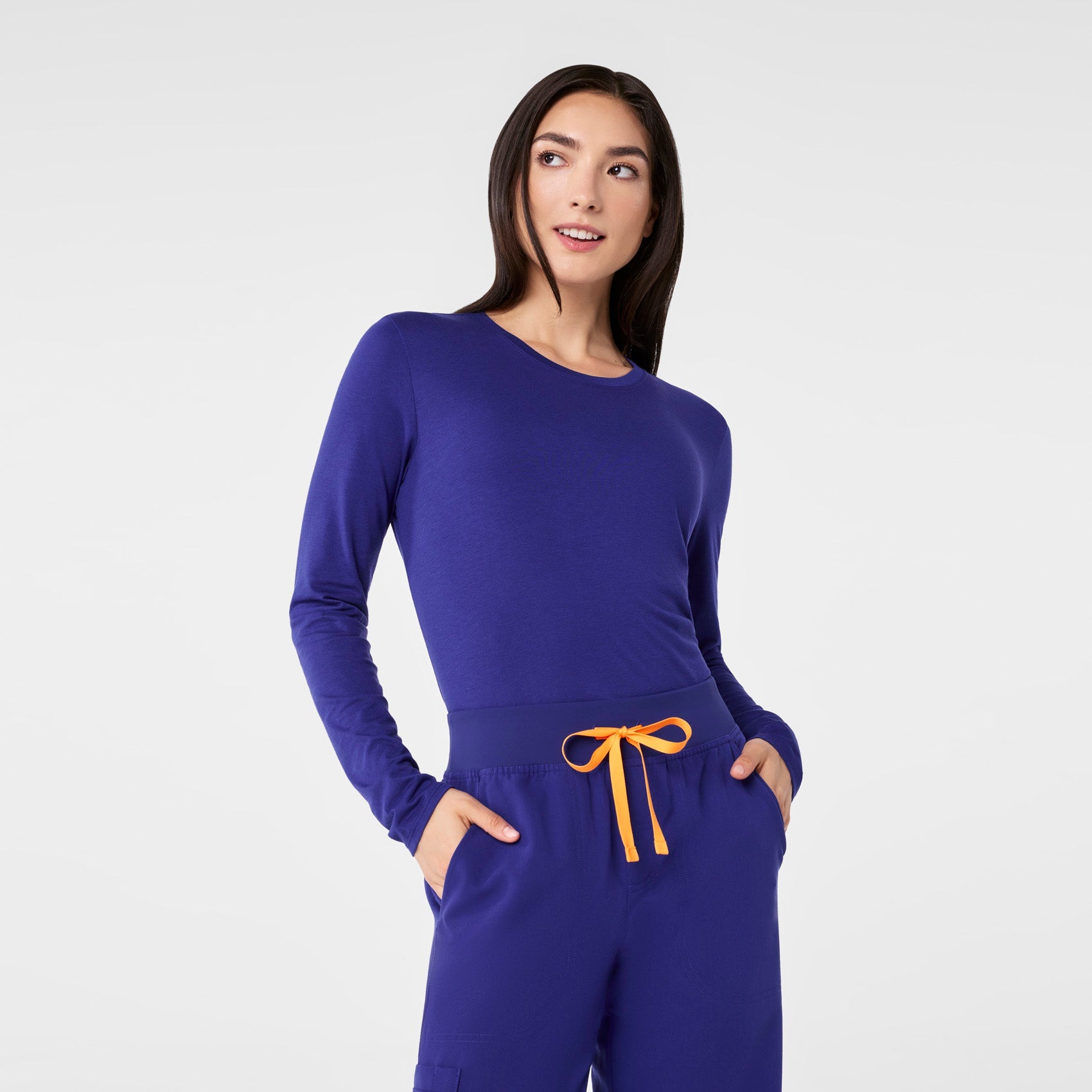 Supersoft Long-Sleeve Underscrub - Deep Royal Blue