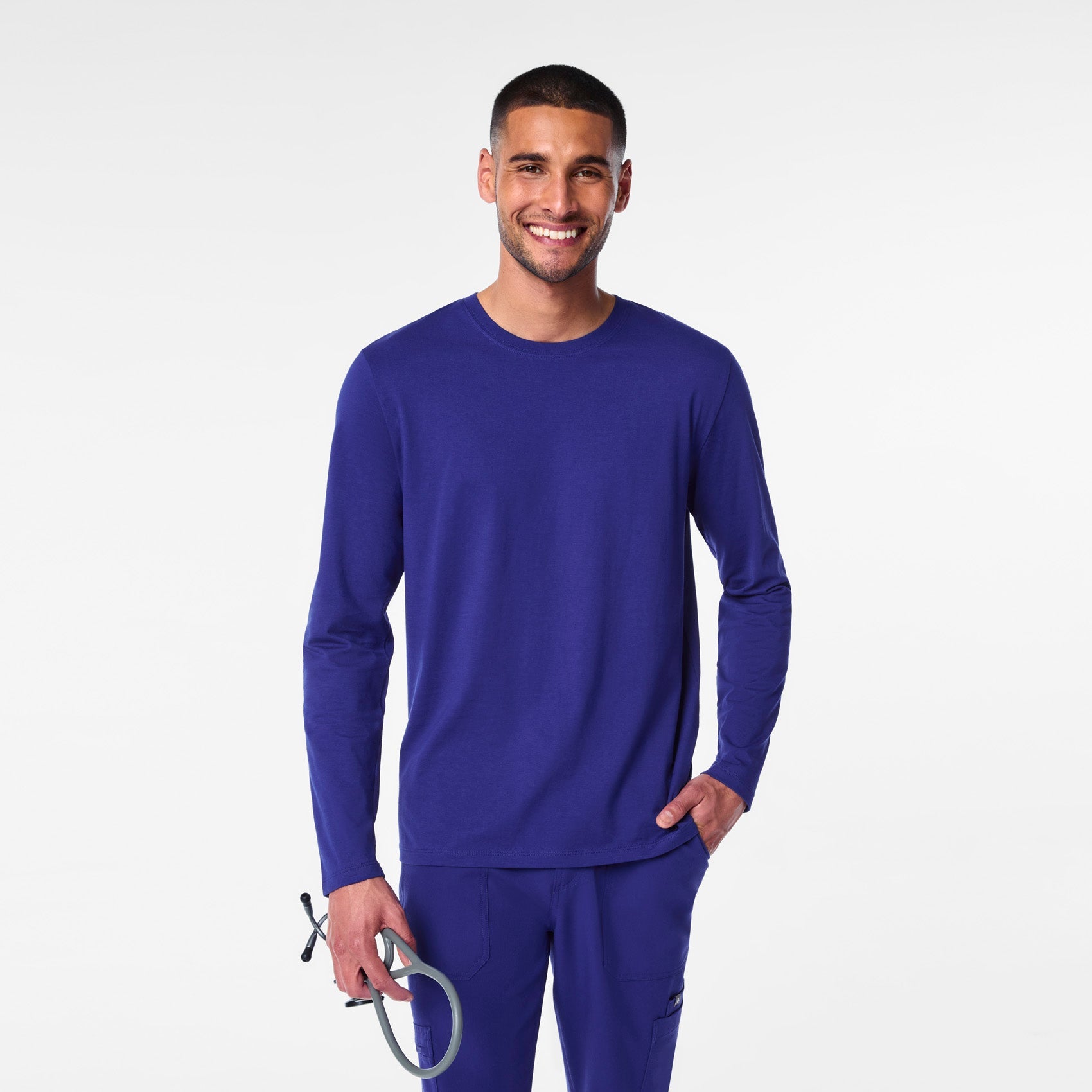 Supersoft Long-Sleeve Underscrub - Deep Royal Blue