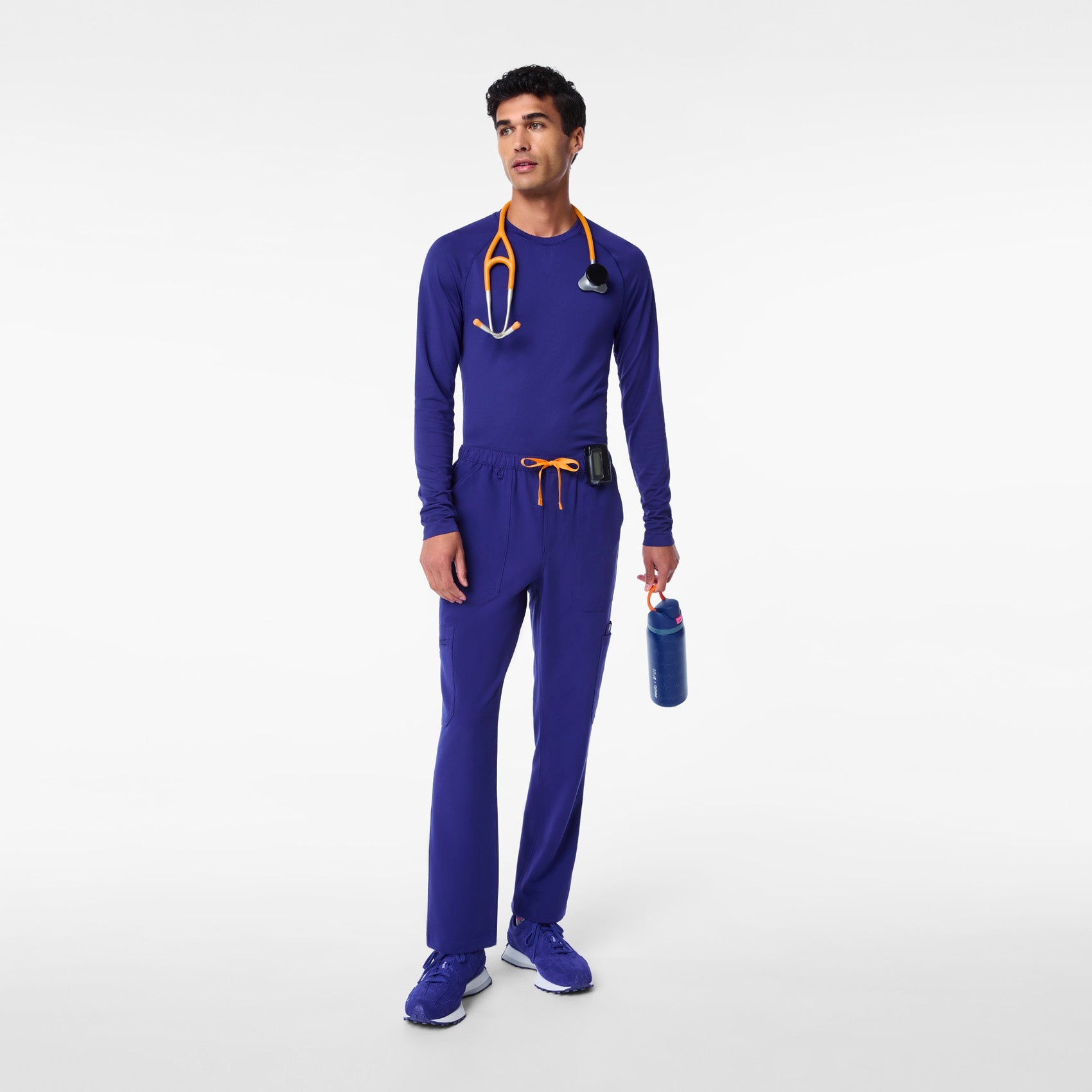 Makato Seamless Long-Sleeve Underscrub - Deep Royal Blue