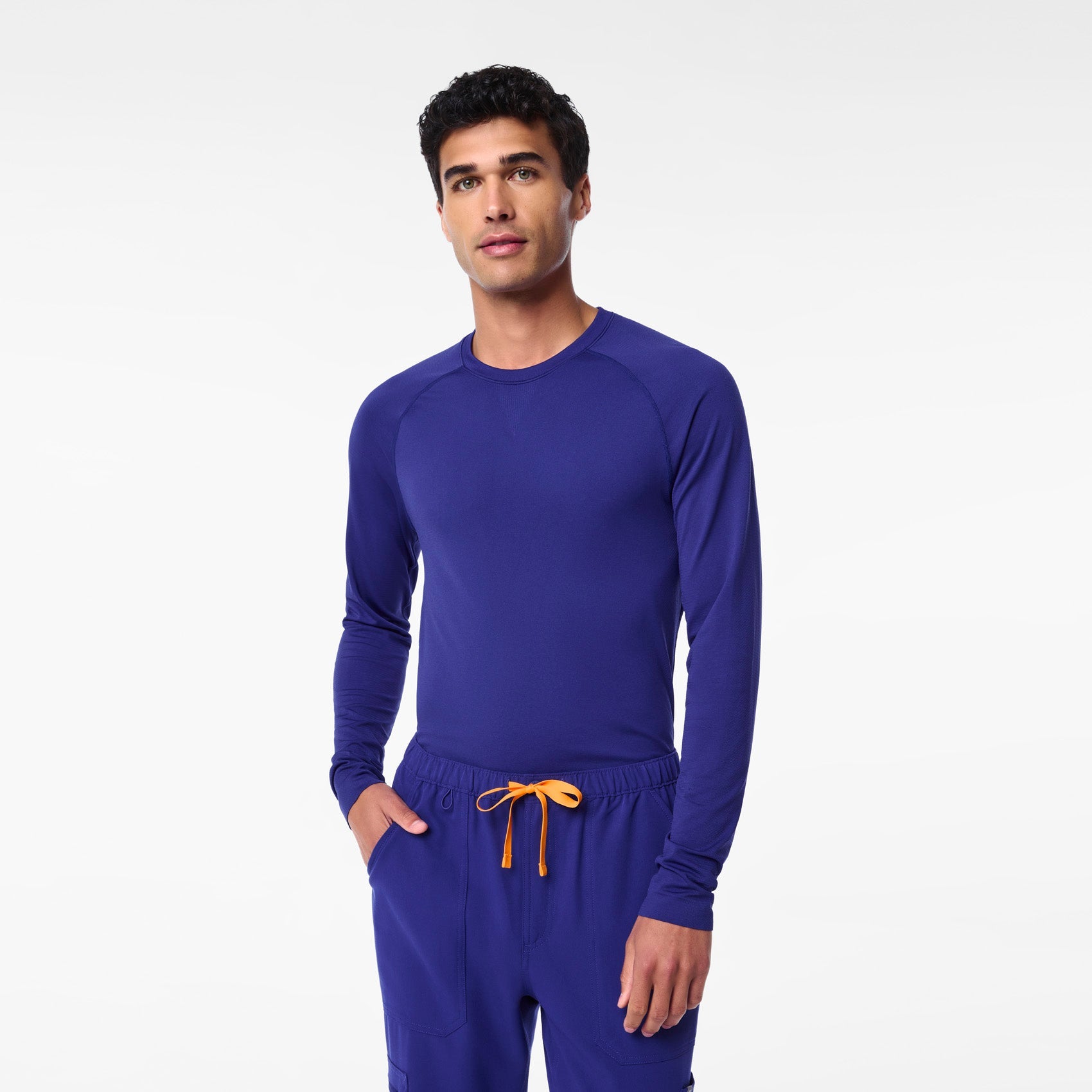 Makato Seamless Long-Sleeve Underscrub - Deep Royal Blue