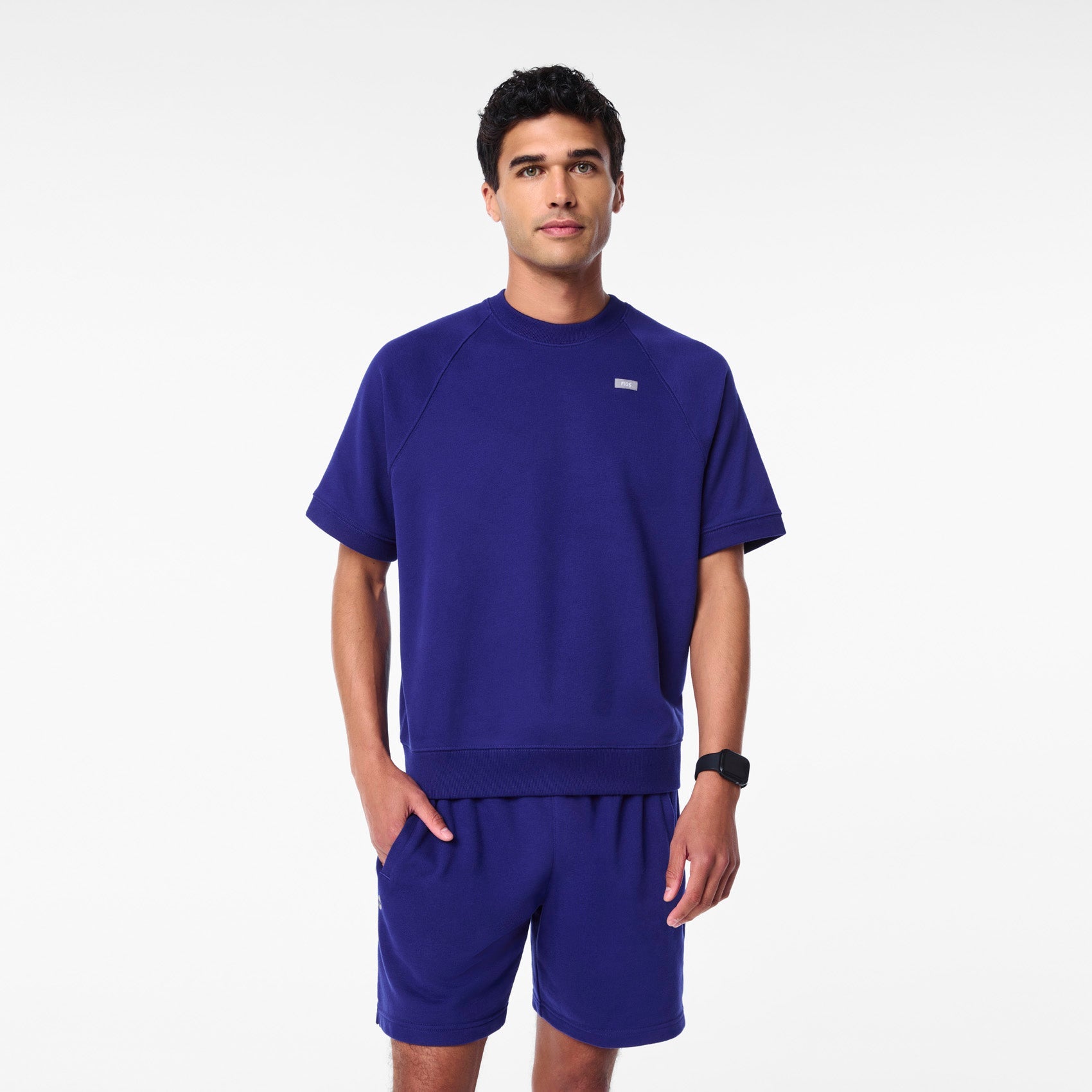 Elliot Short-Sleeve Sweatshirt - Deep Royal Blue