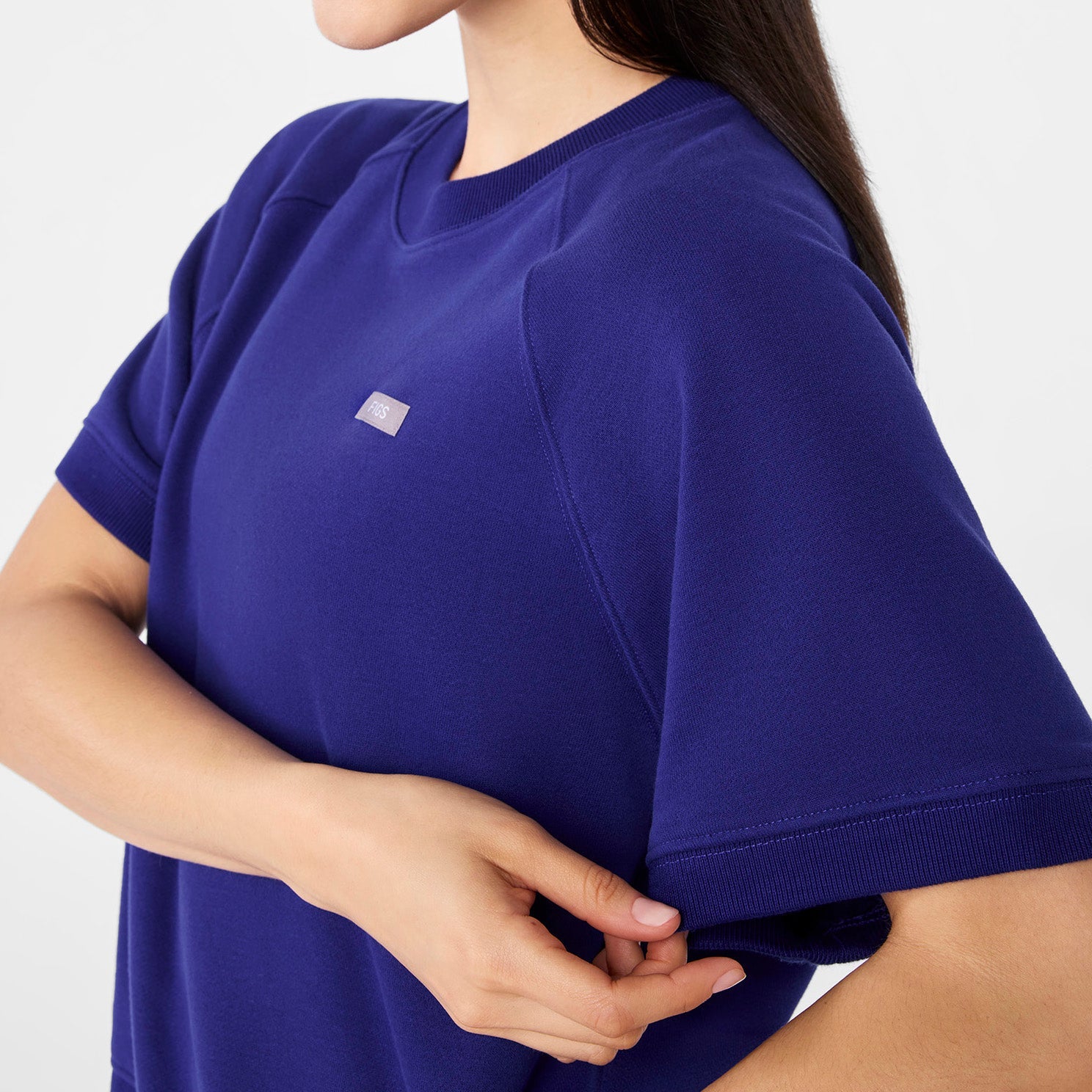 Evelyn Short-Sleeve Sweatshirt - Deep Royal Blue