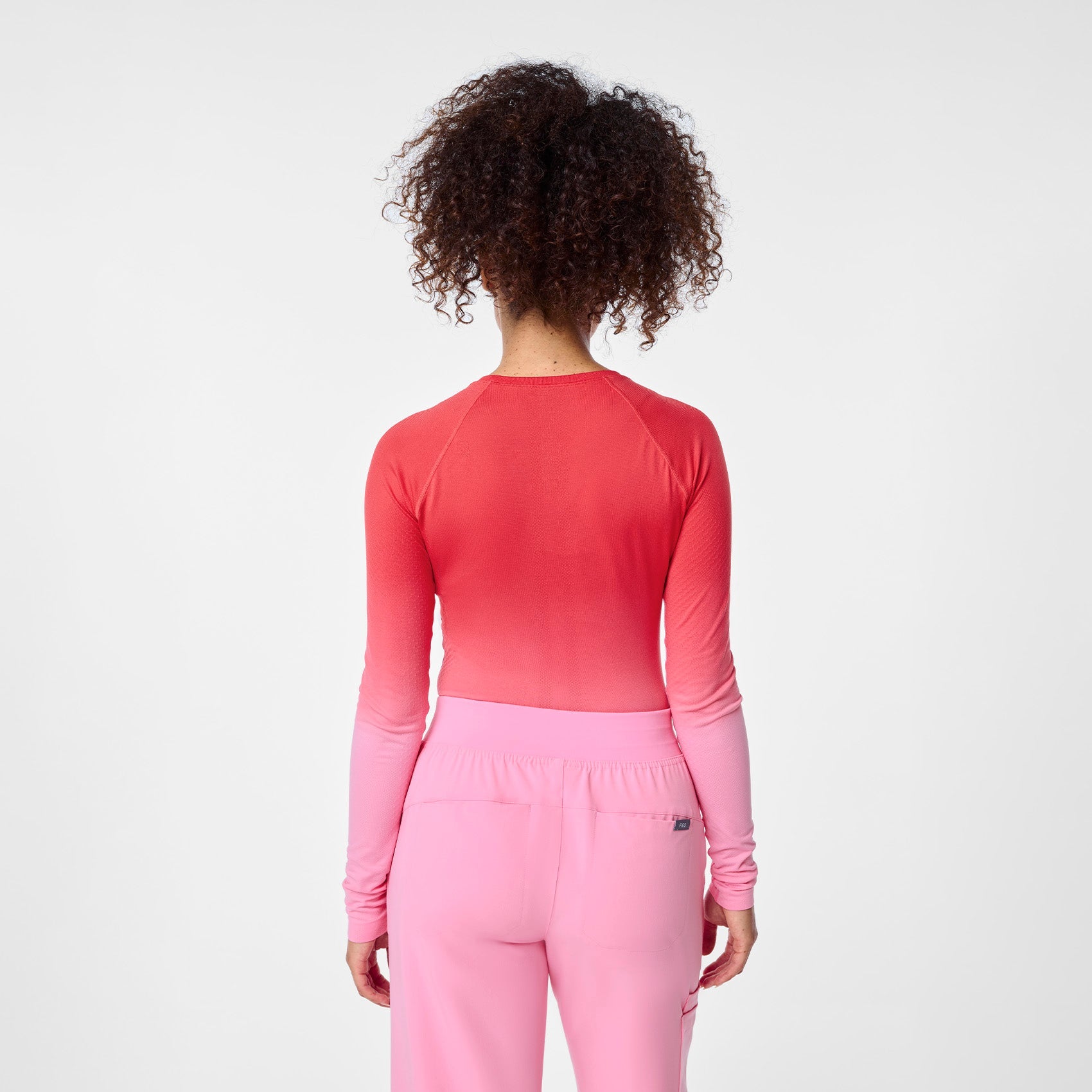 Salta Ombre Long-Sleeve Underscrub - Ombre Sunrise Pink