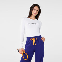 100% Awesome Long-Sleeve Underscrub - Optic White