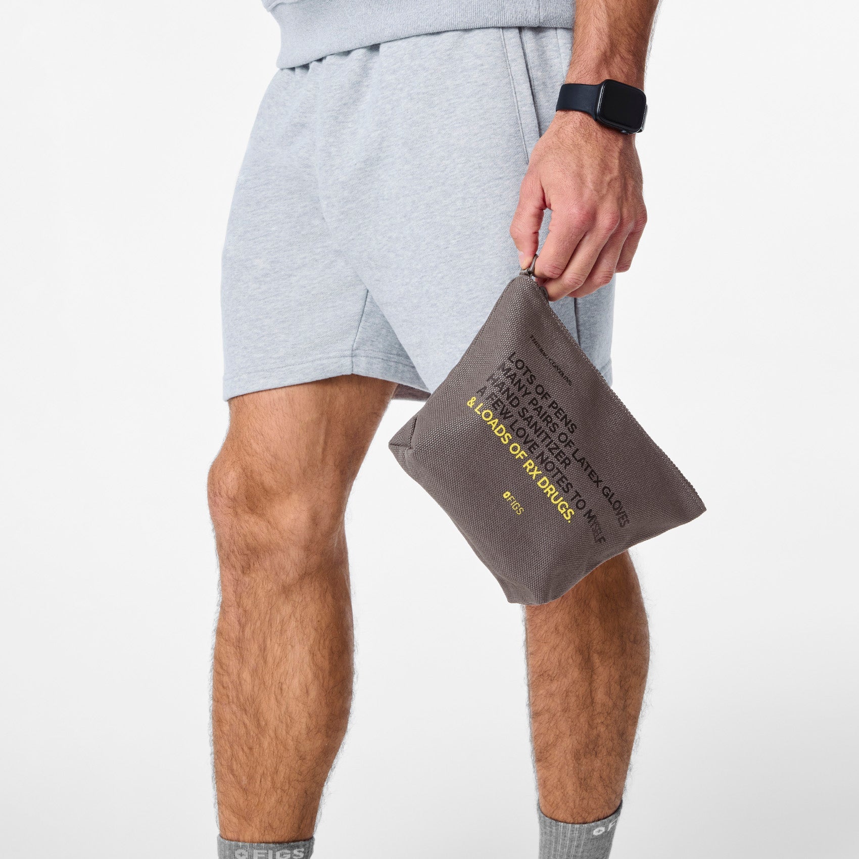 FIGS Canvas Pouch - Dark Grey