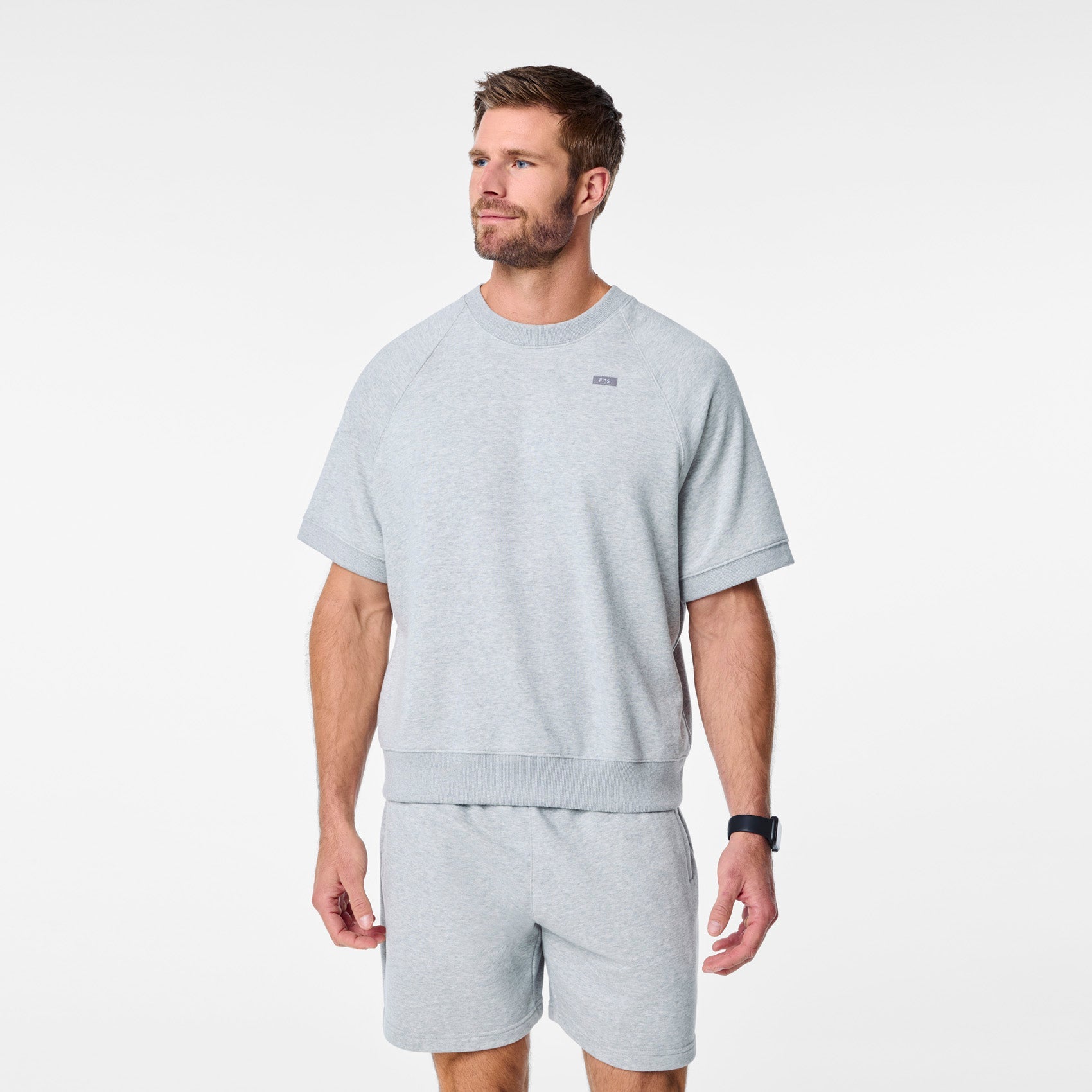 Elliot Short-Sleeve Sweatshirt - Heather Grey
