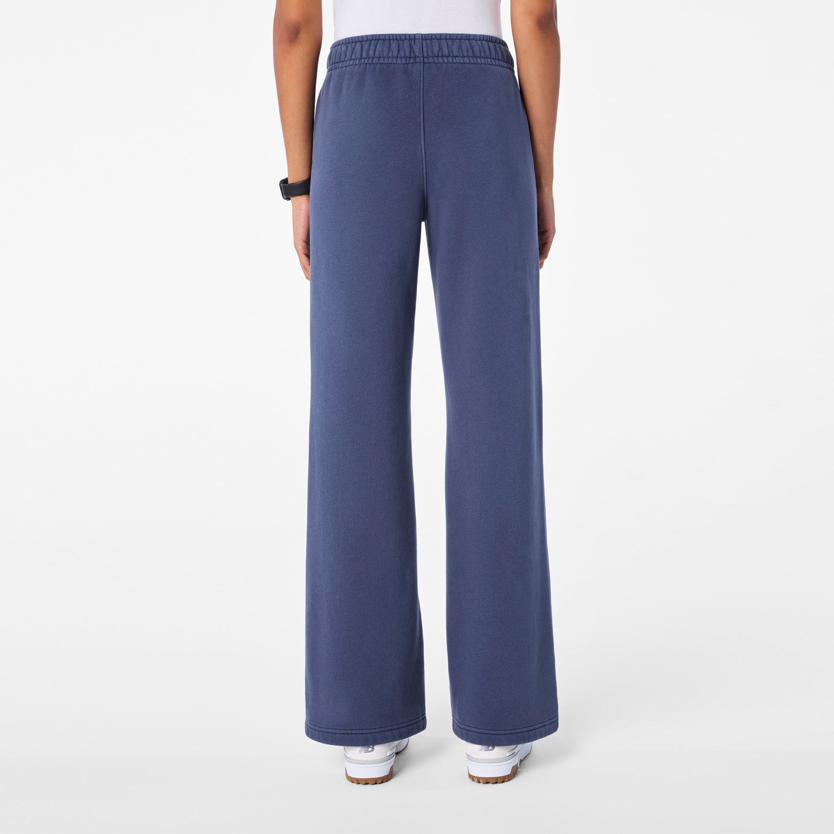 Hayden Vintage Wash Wide-Leg Sweatpants - Quiet Navy