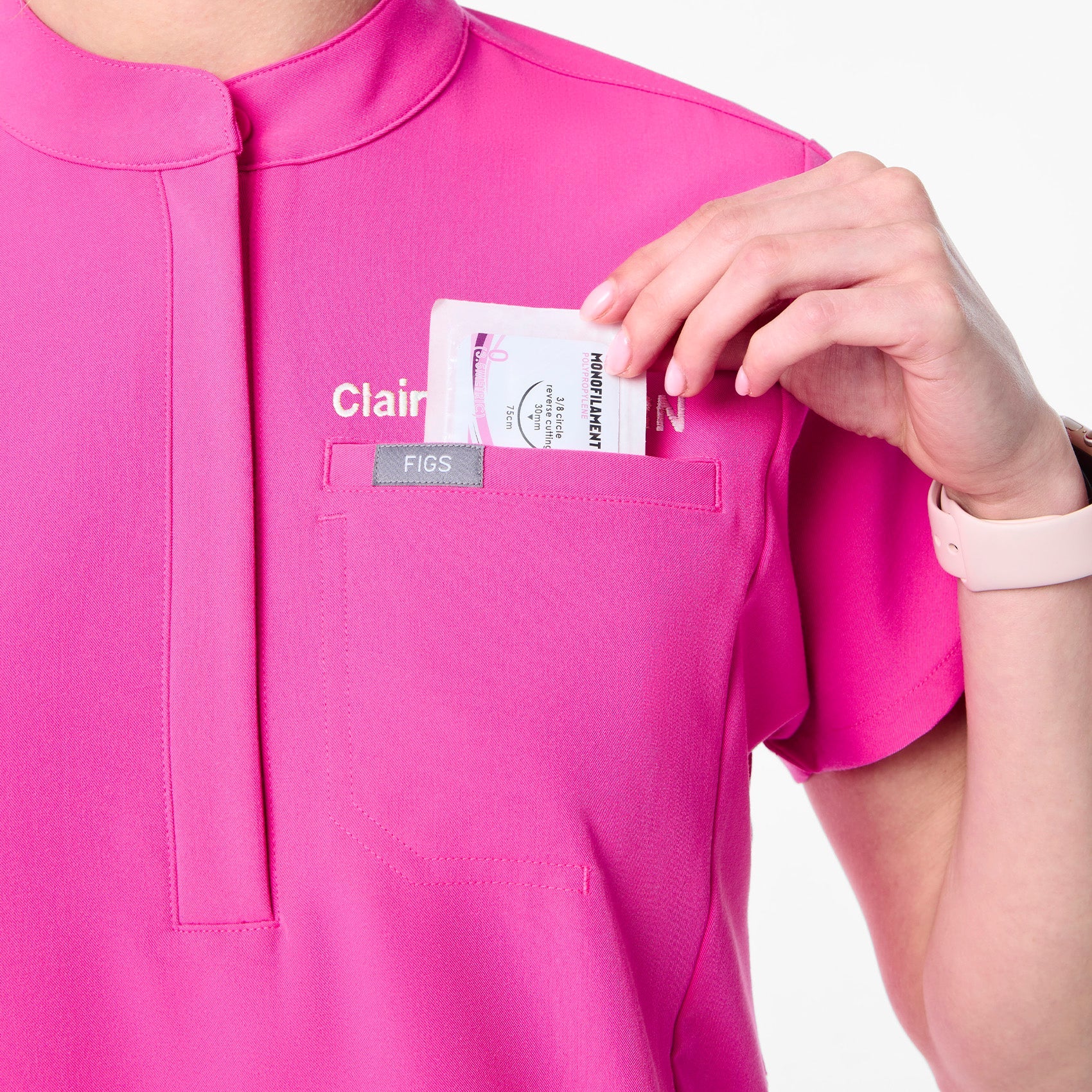 Montex Relaxed Scrub Top - Rapid Response Pink