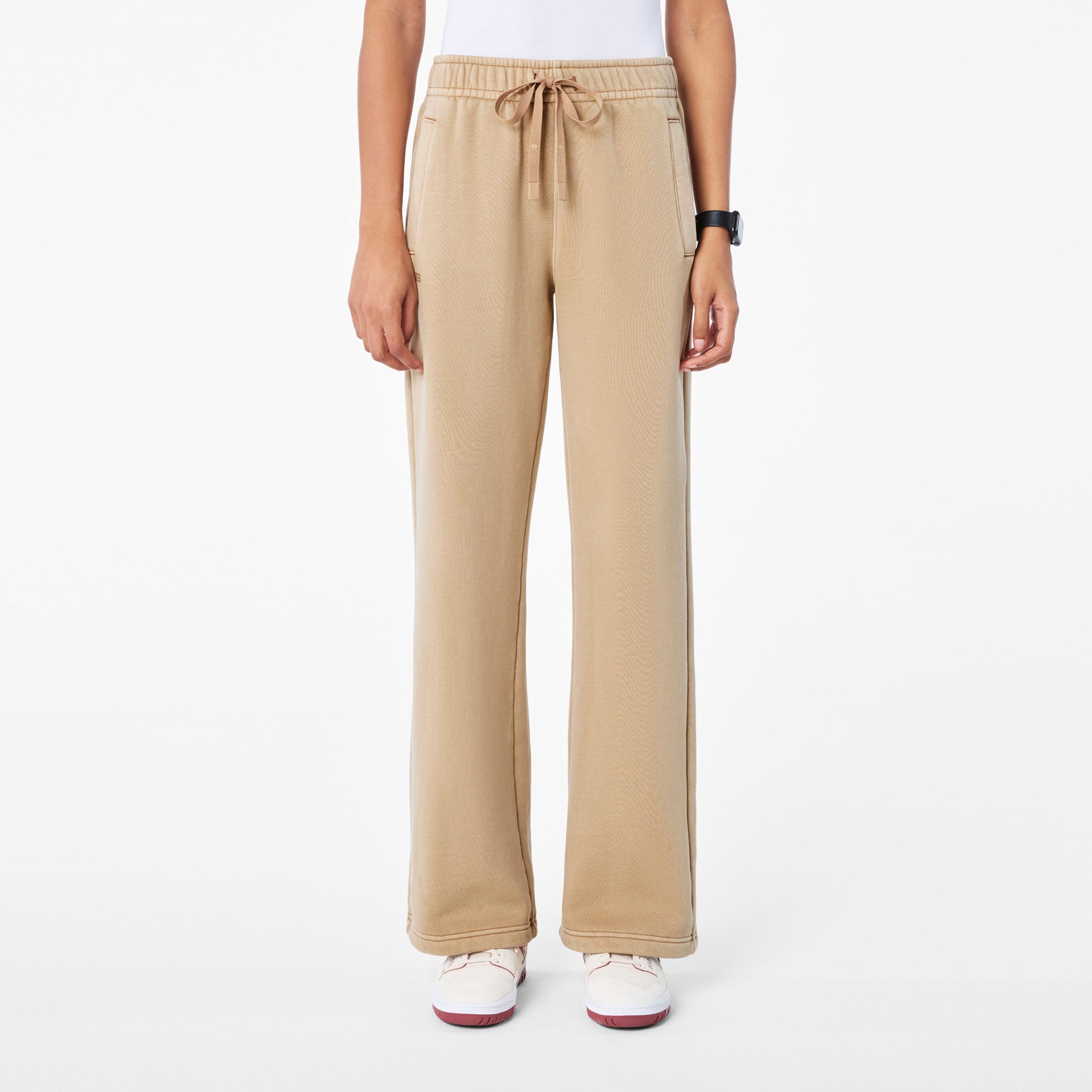 Hayden Vintage Wash Wide-Leg Sweatpants - Sequoia