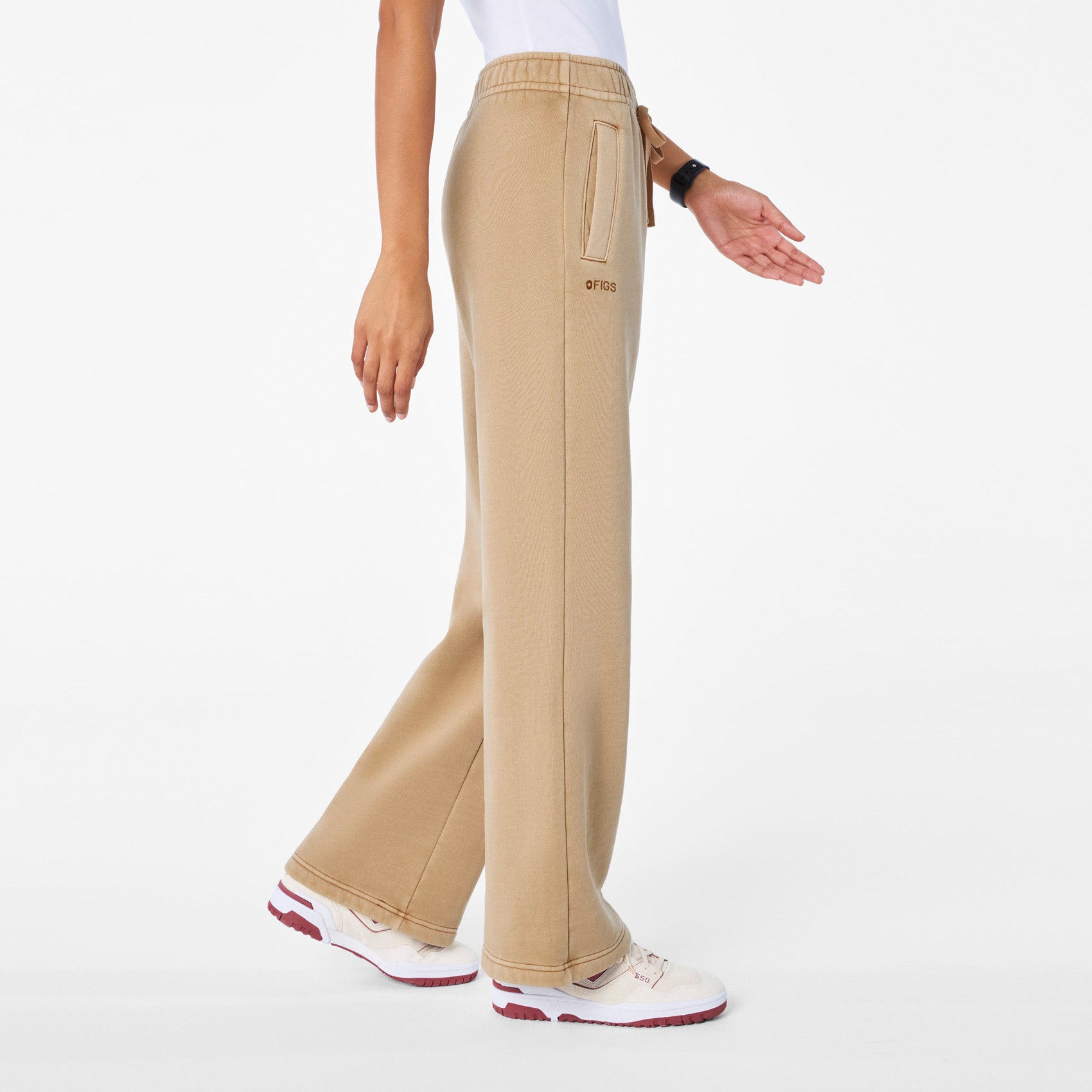 Hayden Vintage Wash Wide-Leg Sweatpants - Sequoia