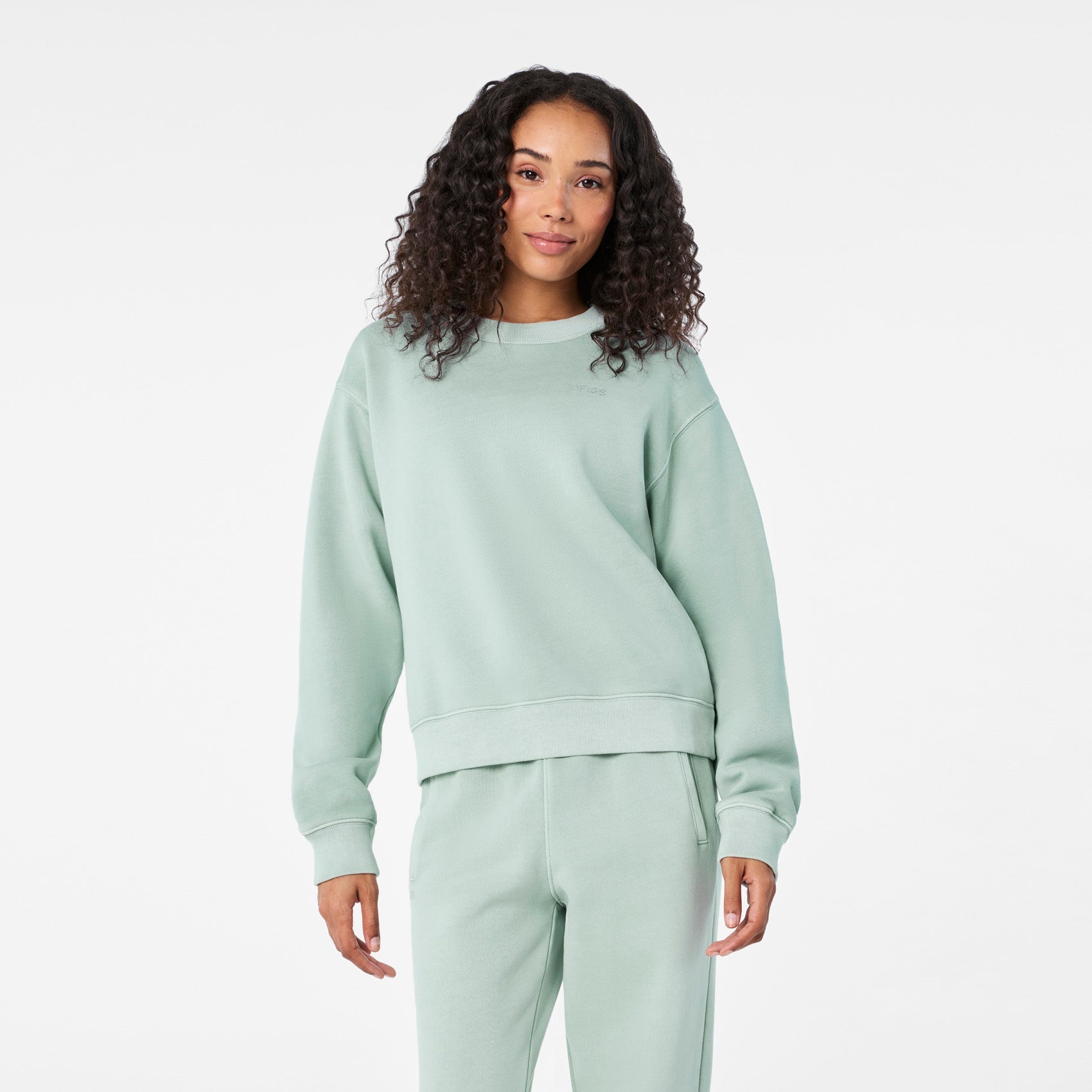 Hayden Vintage Wash Crewneck Sweatshirt - Soft Sage