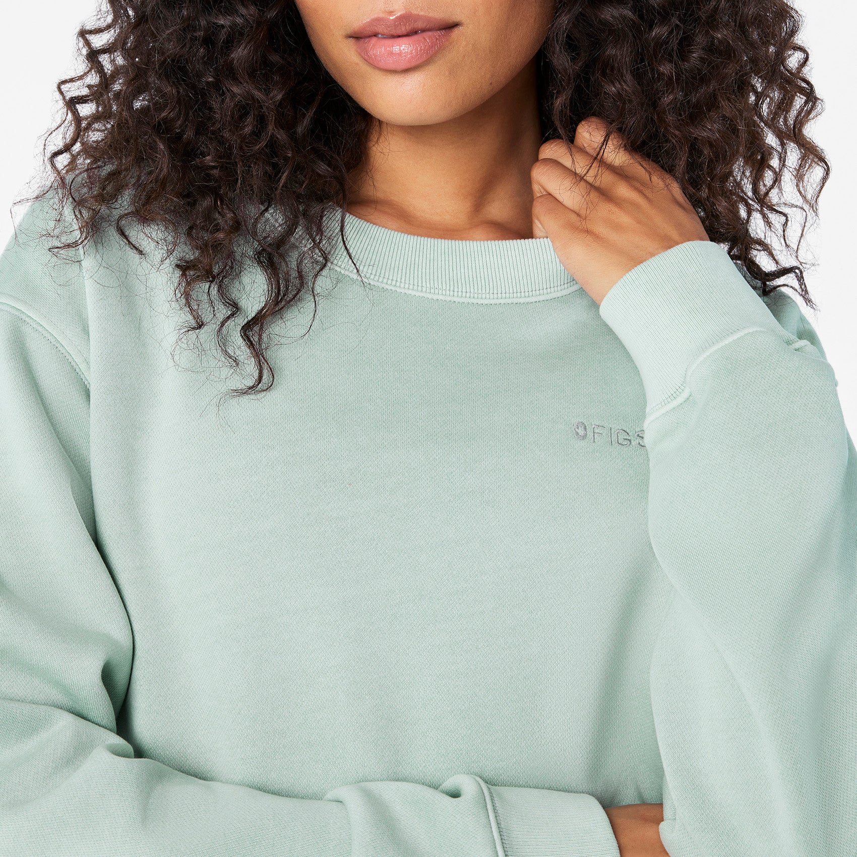Hayden Vintage Wash Crewneck Sweatshirt - Soft Sage