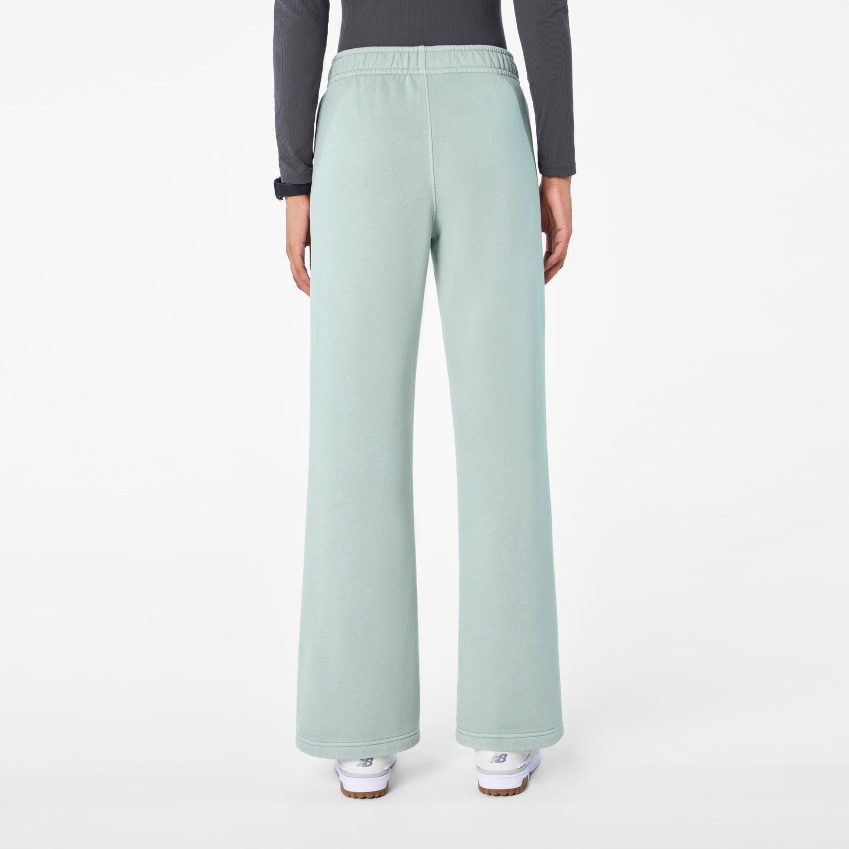 Hayden Vintage Wash Wide-Leg Sweatpants - Soft Sage