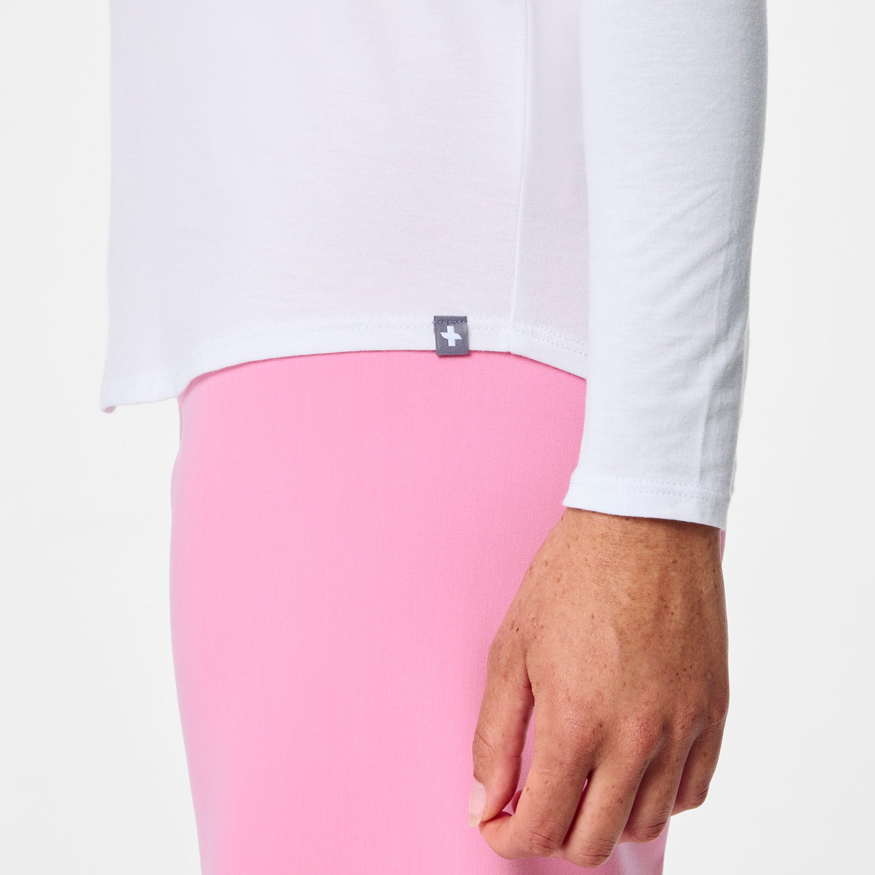  Spring White Long-Sleeve Underscrub - Optic White